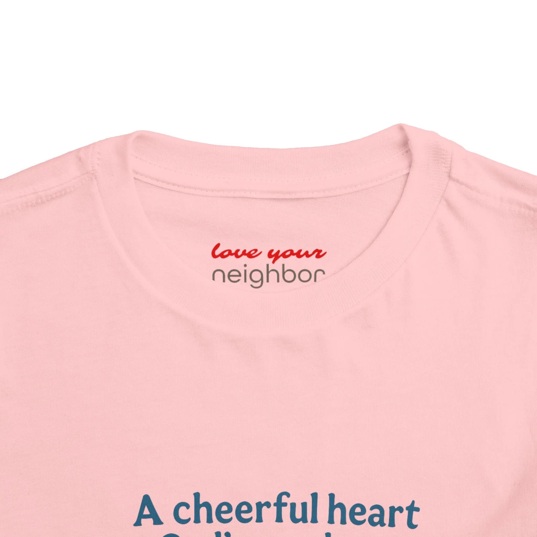 Toddler Short Sleeve Tee - Cheerful Heart Design - Truthkins - Faith-filled plush toys that turn big feelings into God's truth