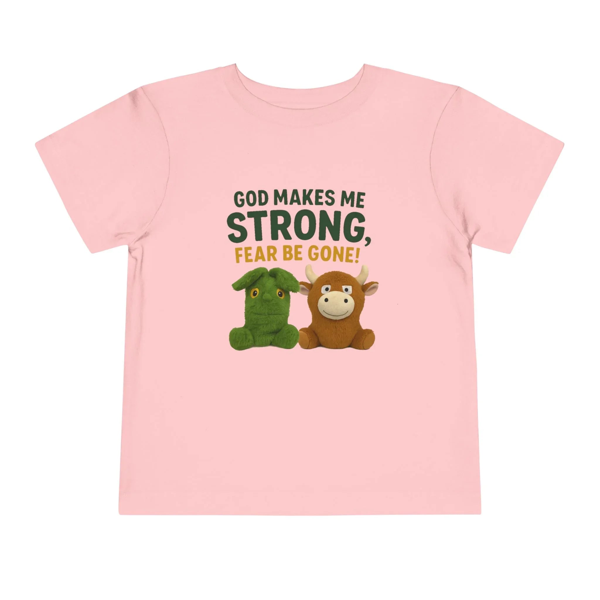 Faith-Inspired Toddler Tee, God Makes Me Strong Shirt, Encouraging Kids T-Shirt, Christian Youth Tee, Playtime and Church Outfit - Truthkins - Faith-filled plush toys that turn big feelings into God's truth