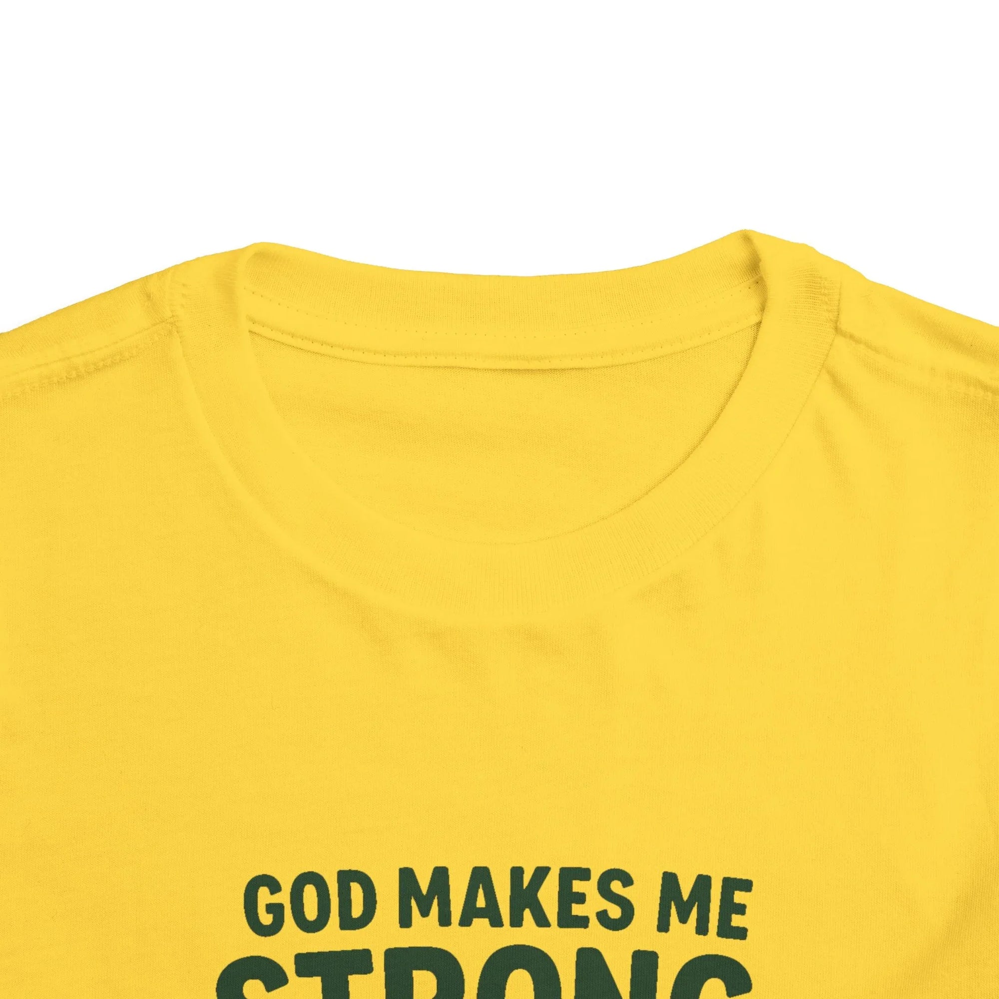 Faith-Inspired Toddler Tee, God Makes Me Strong Shirt, Encouraging Kids T-Shirt, Christian Youth Tee, Playtime and Church Outfit - Truthkins - Faith-filled plush toys that turn big feelings into God's truth