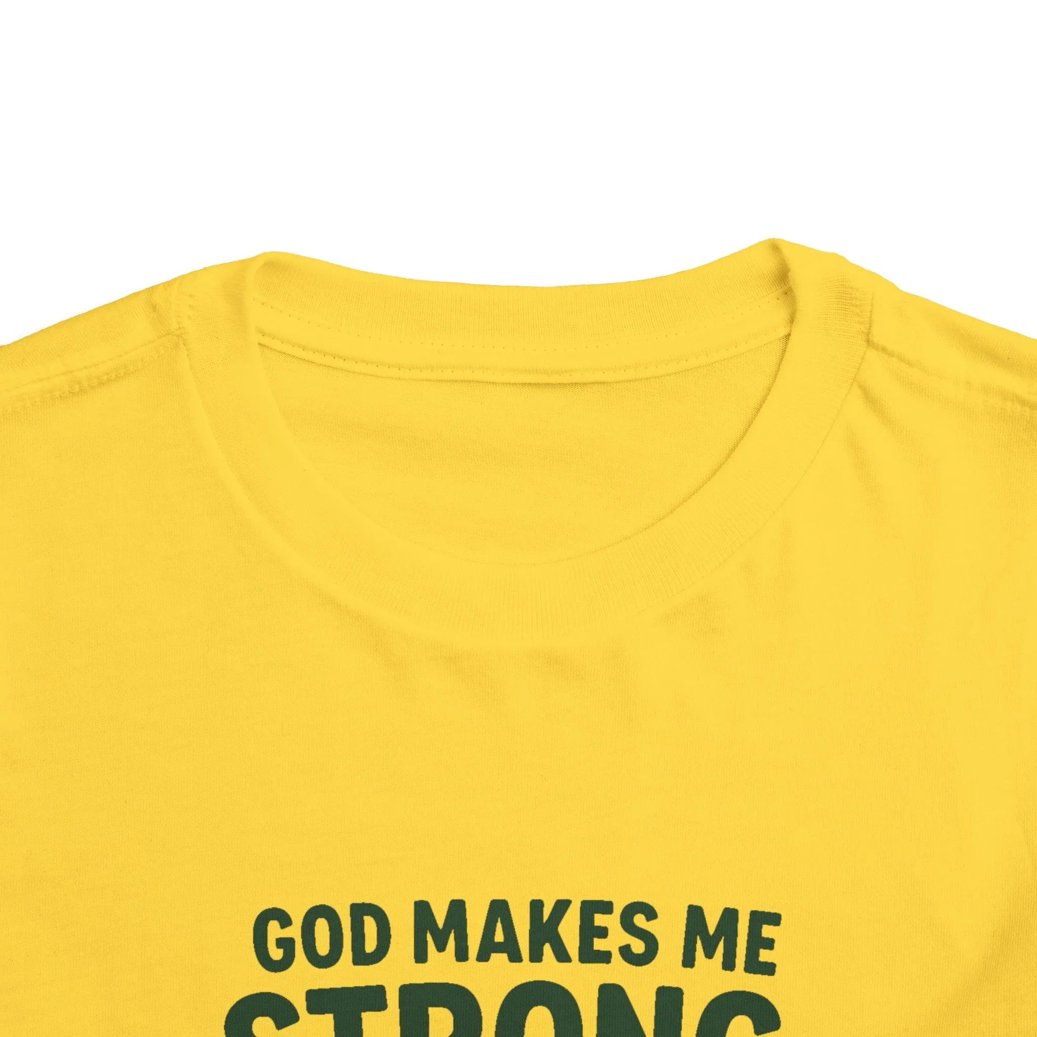 Faith-Inspired Toddler Tee, God Makes Me Strong Shirt, Encouraging Kids T-Shirt, Christian Youth Tee, Playtime and Church Outfit - Truthkins - Faith-filled plush toys that turn big feelings into God's truth