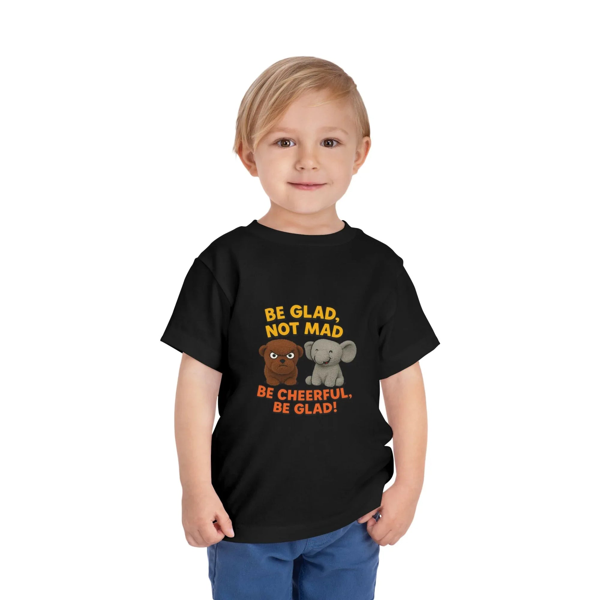 Toddler Short Sleeve Tee - Be Cheerful Design - Truthkins - Faith-filled plush toys that turn big feelings into God's truth