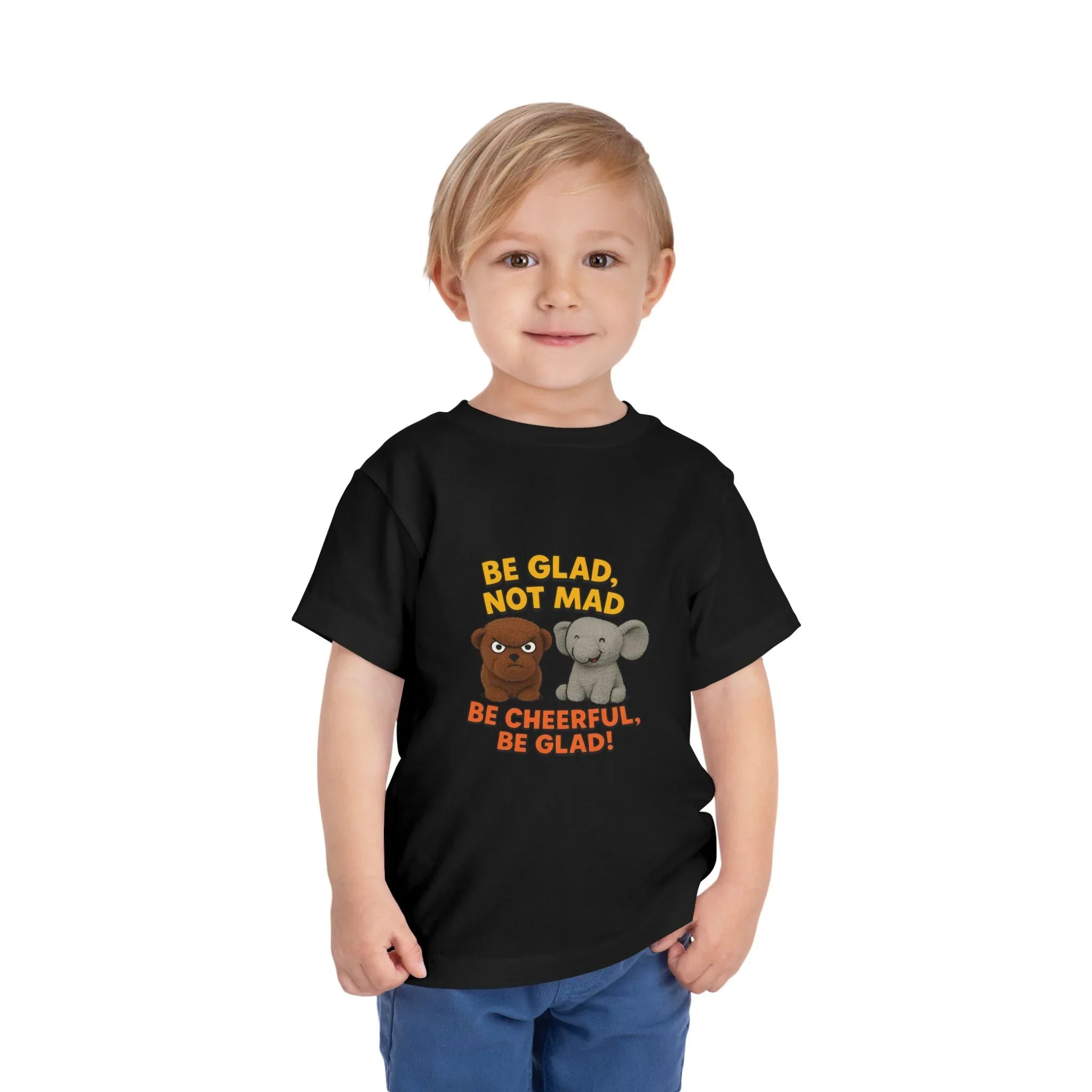 Toddler Short Sleeve Tee - Be Cheerful Design - Truthkins - Faith-filled plush toys that turn big feelings into God's truth