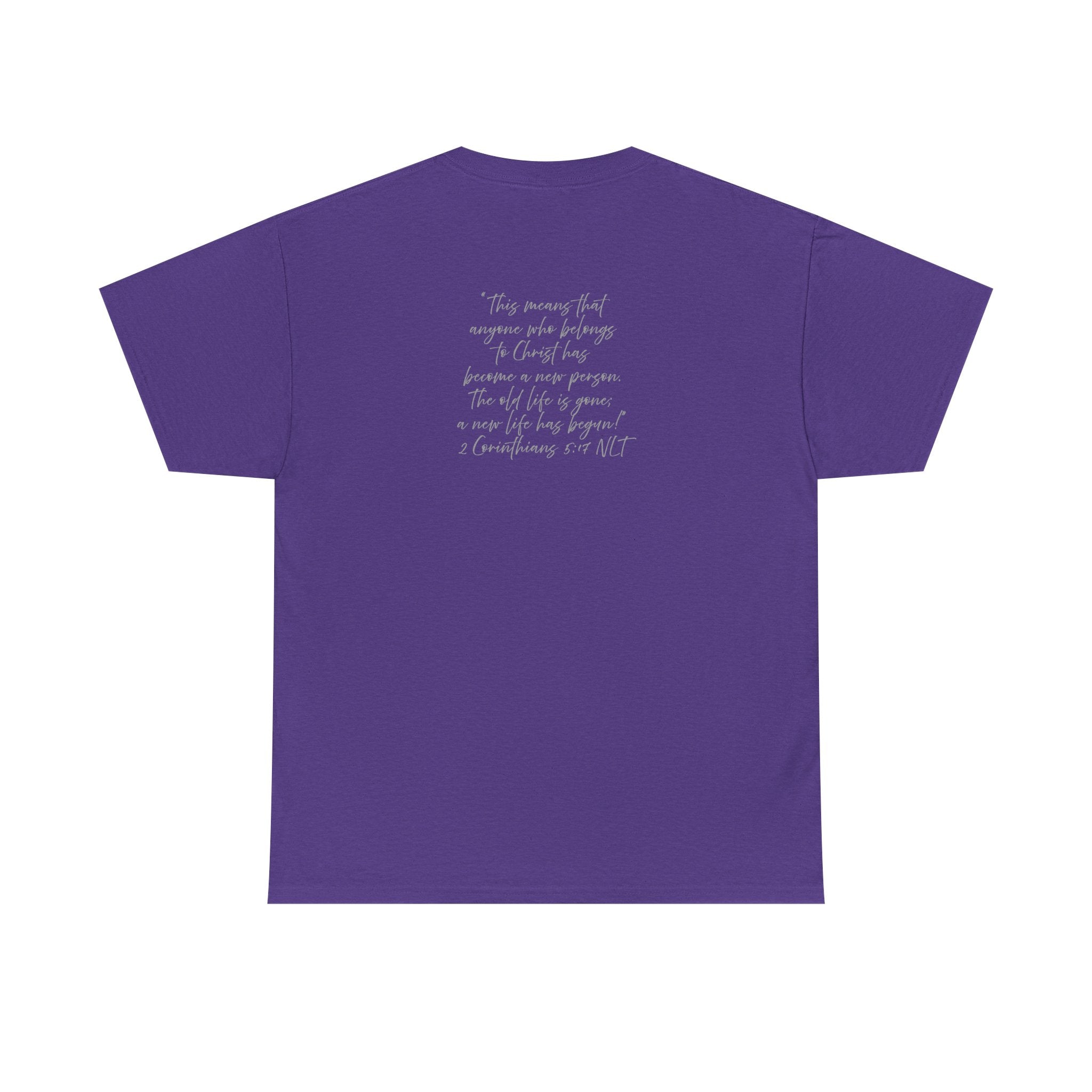 "CREATED" 2 Corinthians 5:17 Adult Heavy Cotton Tee