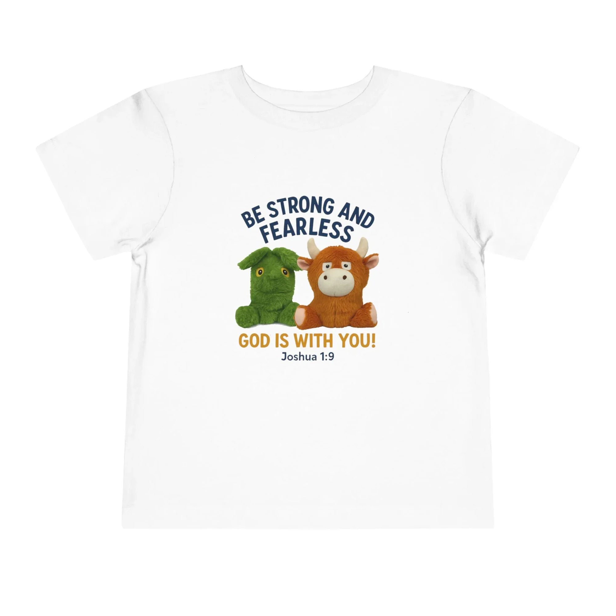 Toddler Inspirational Tee, Kids Motivational Shirt, Bible Verse Top, Cute Short Sleeve T-Shirt, God is With You Apparel, Faith-Based Gift - Truthkins - Faith-filled plush toys that turn big feelings into God's truth