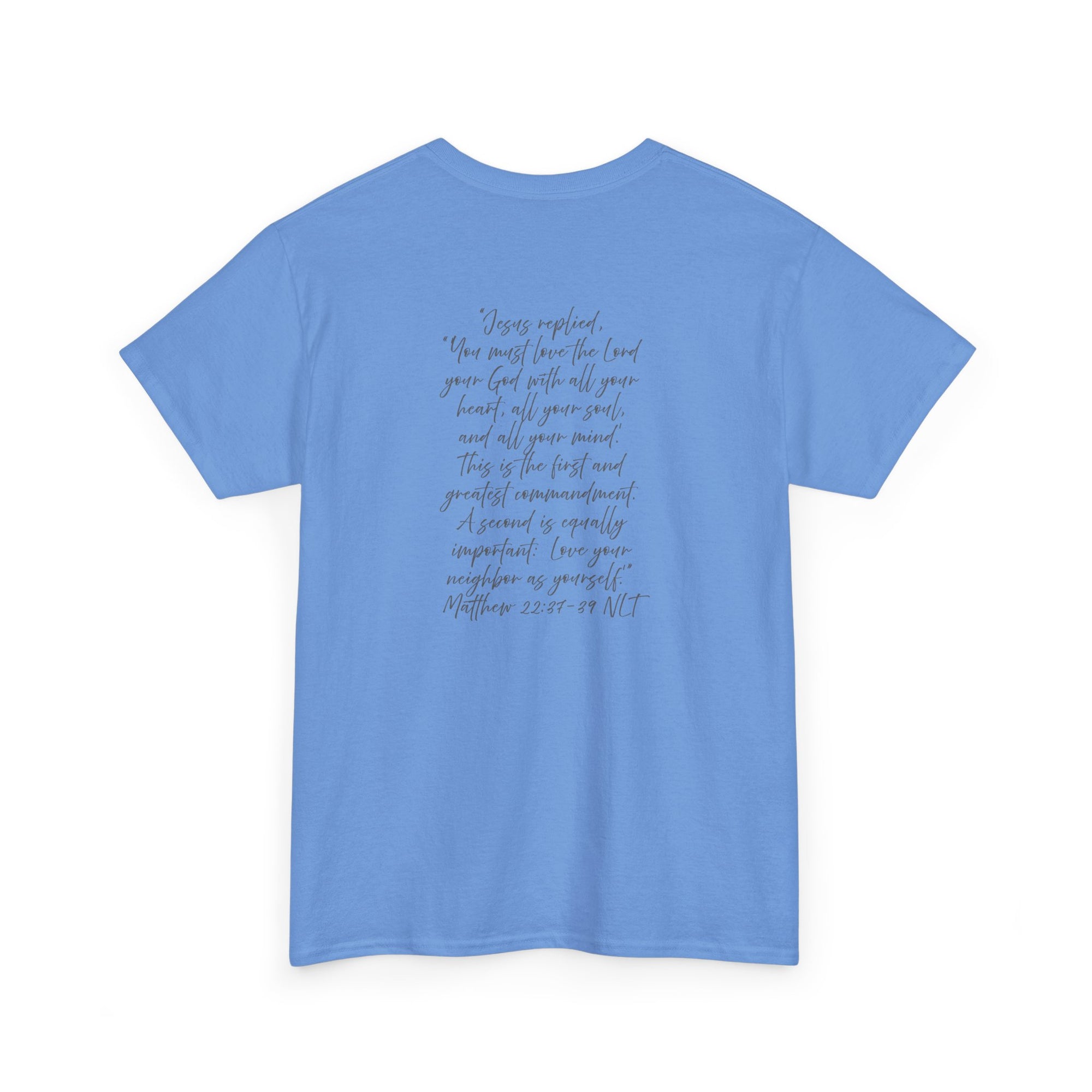 Adult Tee - Christian Identity Matthew 22:27-29 Heavy Cotten Tee