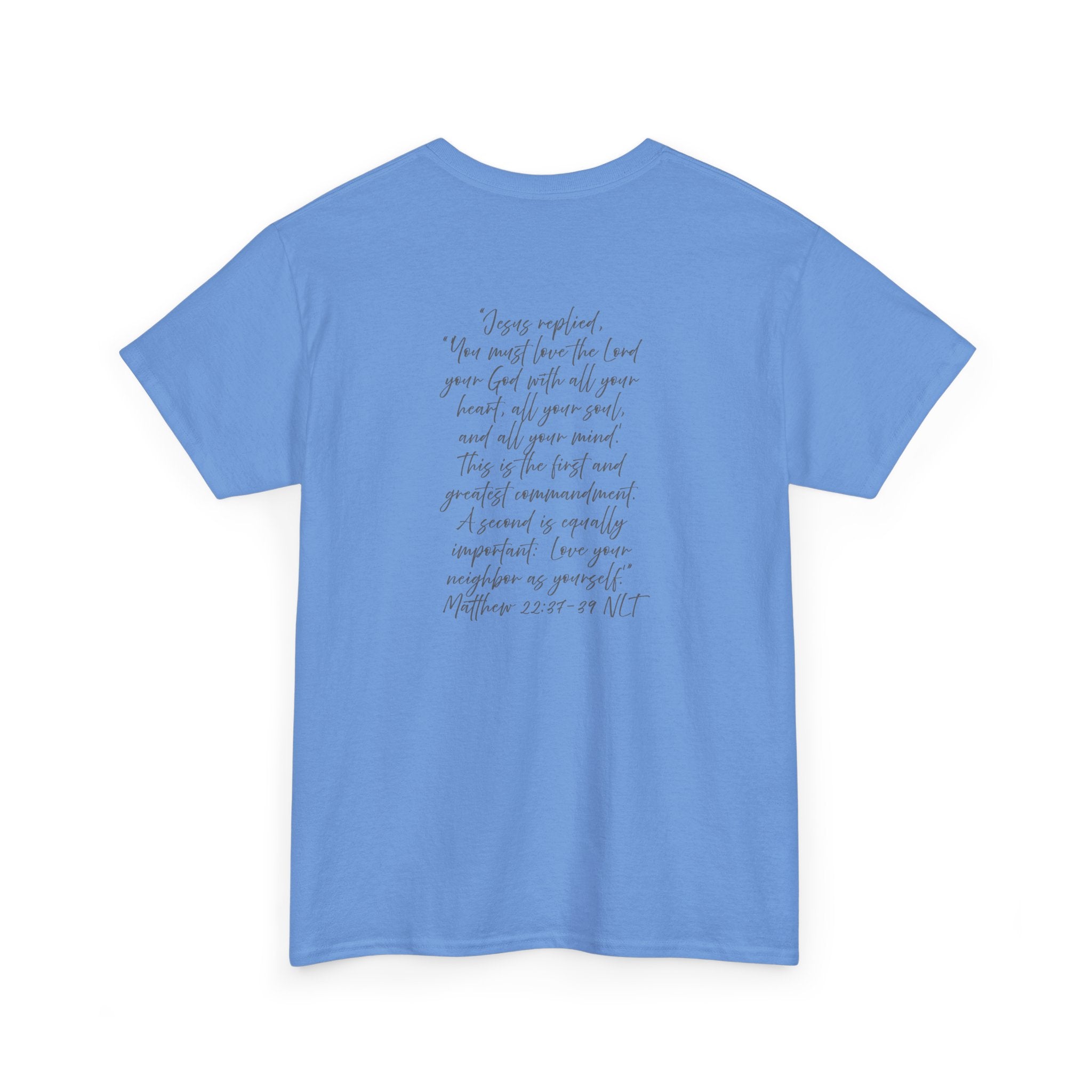 Adult Tee - Christian Identity Matthew 22:27-29 Heavy Cotten Tee