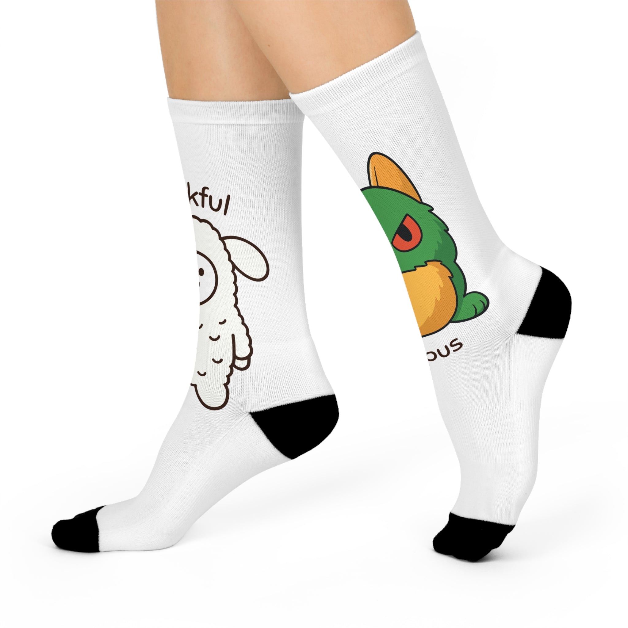Whimsical Cartoon Crew Socks - Cozy Gift for Kids, Cute Home Wear, Fun Novelty Socks, Funny Animal Design, Ideal for Casual Outfits