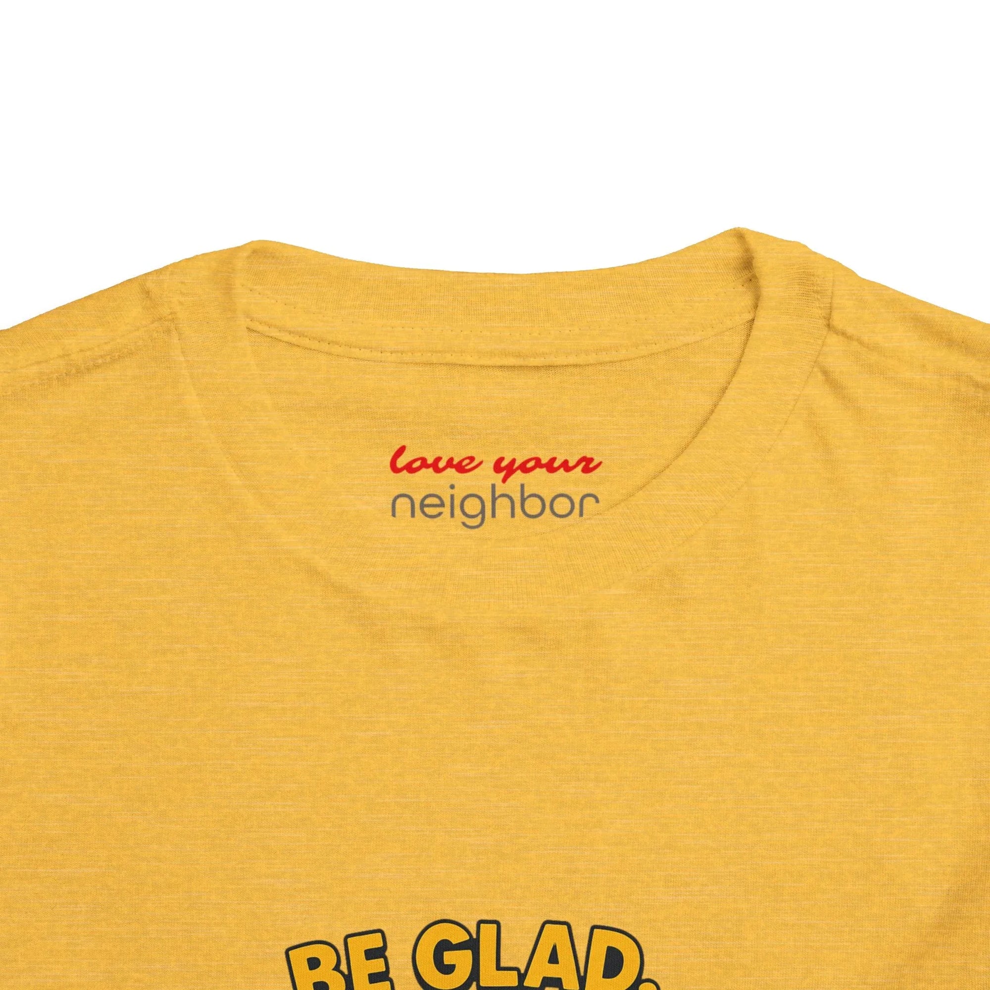 Toddler Short Sleeve Tee - Be Cheerful Design - Truthkins - Faith-filled plush toys that turn big feelings into God's truth