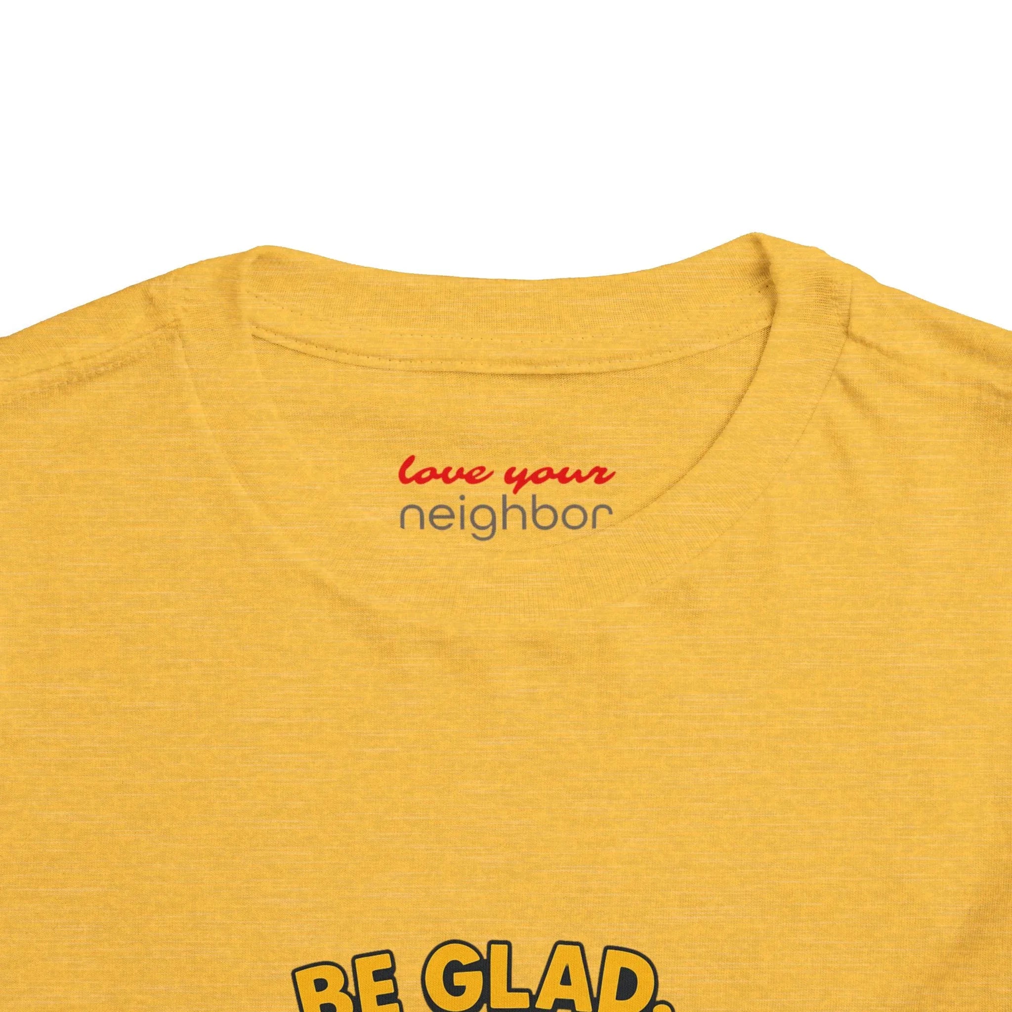 Toddler Short Sleeve Tee - Be Cheerful Design - Truthkins - Faith-filled plush toys that turn big feelings into God's truth