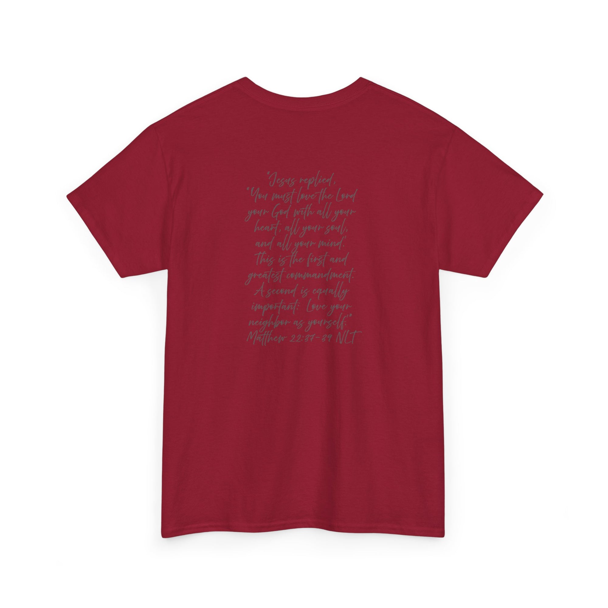Adult Tee - Christian Identity Matthew 22:27-29 Heavy Cotten Tee