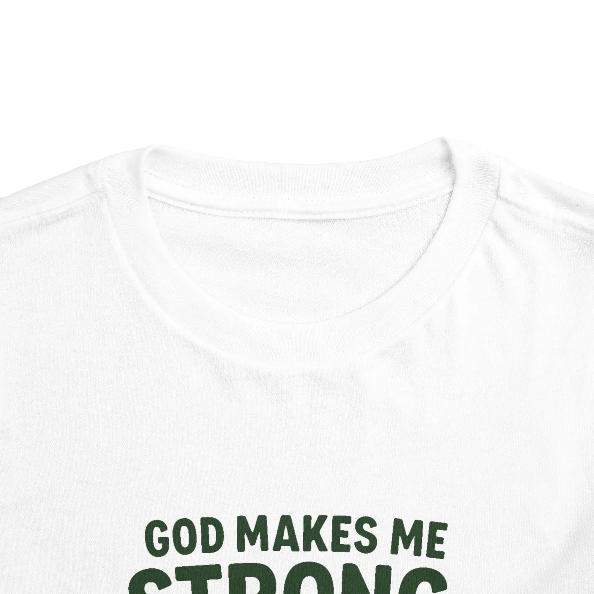 Faith-Inspired Toddler Tee, God Makes Me Strong Shirt, Encouraging Kids T-Shirt, Christian Youth Tee, Playtime and Church Outfit - Truthkins - Faith-filled plush toys that turn big feelings into God's truth