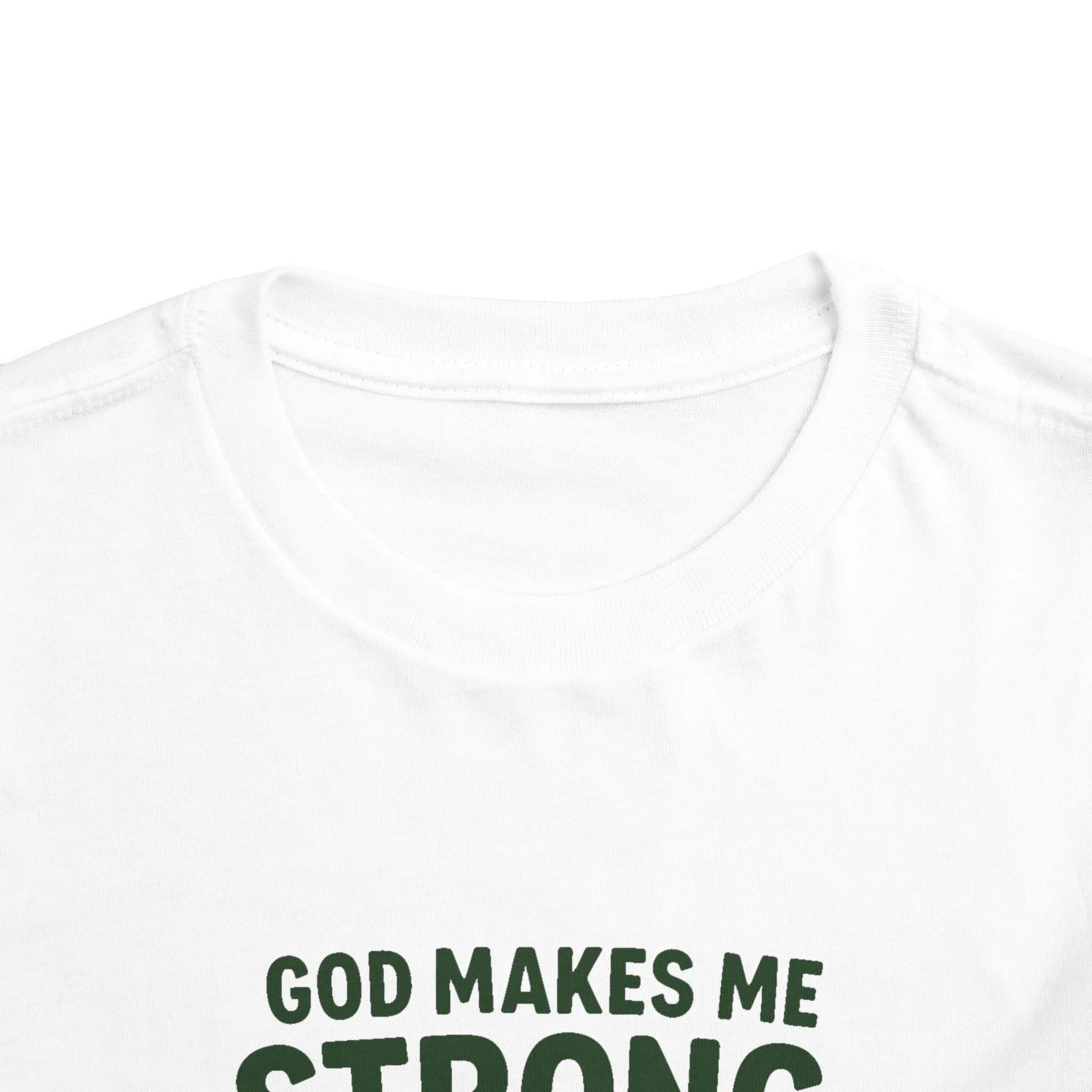 Faith-Inspired Toddler Tee, God Makes Me Strong Shirt, Encouraging Kids T-Shirt, Christian Youth Tee, Playtime and Church Outfit - Truthkins - Faith-filled plush toys that turn big feelings into God's truth