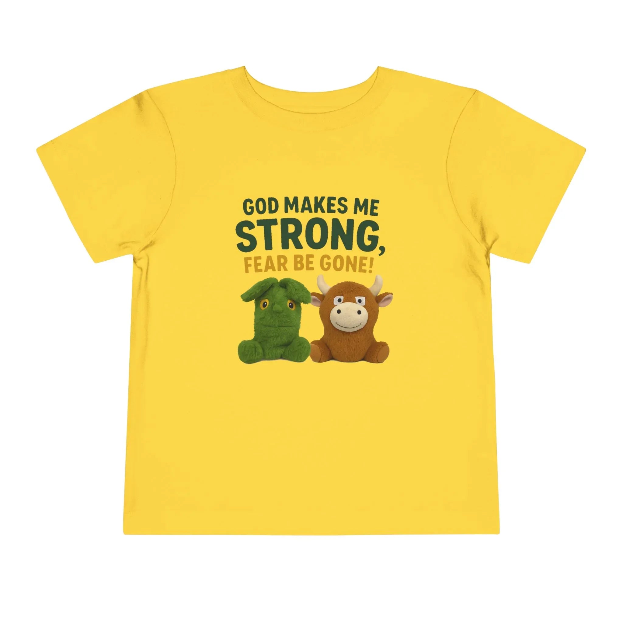 Faith-Inspired Toddler Tee, God Makes Me Strong Shirt, Encouraging Kids T-Shirt, Christian Youth Tee, Playtime and Church Outfit - Truthkins - Faith-filled plush toys that turn big feelings into God's truth