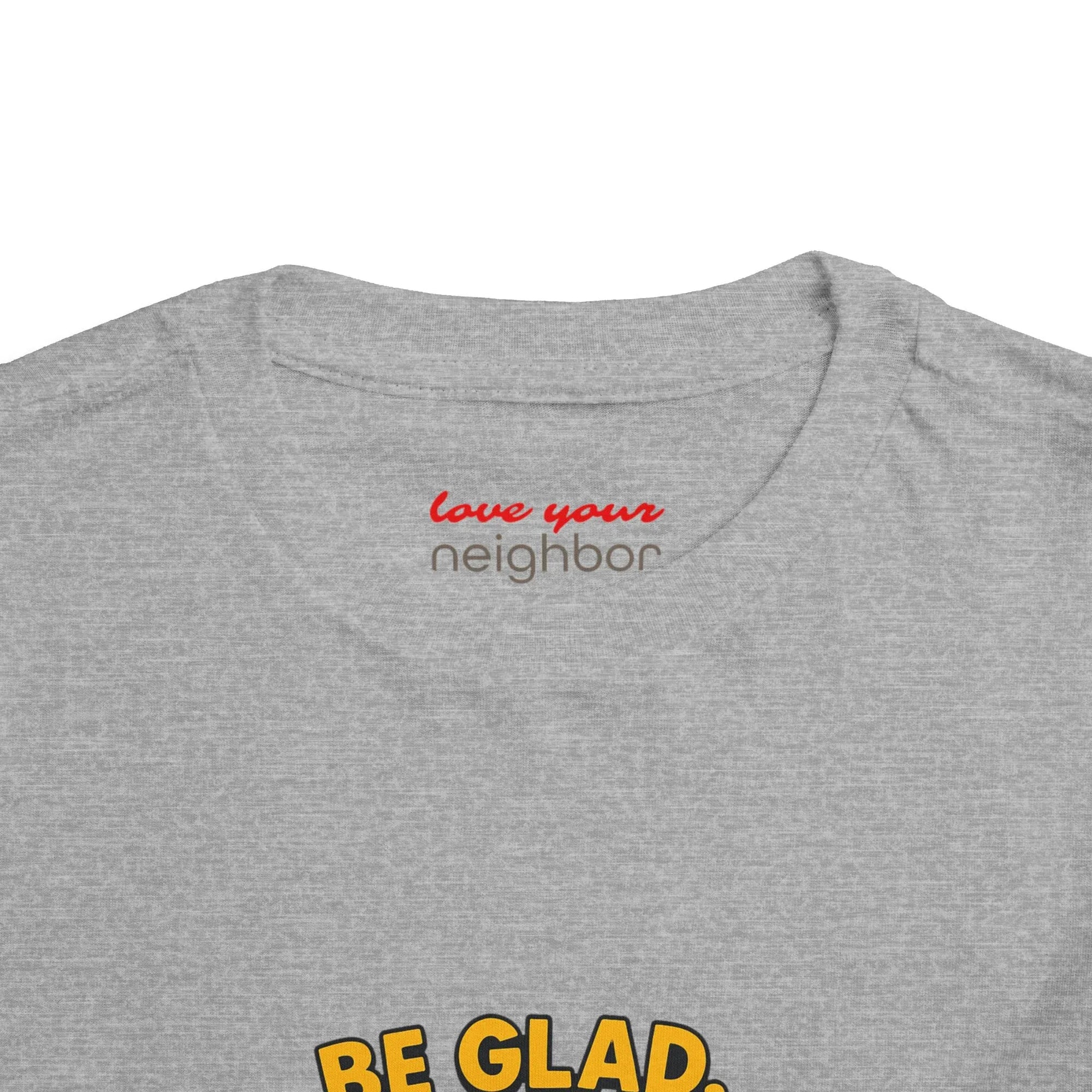 Toddler Short Sleeve Tee - Be Cheerful Design - Truthkins - Faith-filled plush toys that turn big feelings into God's truth