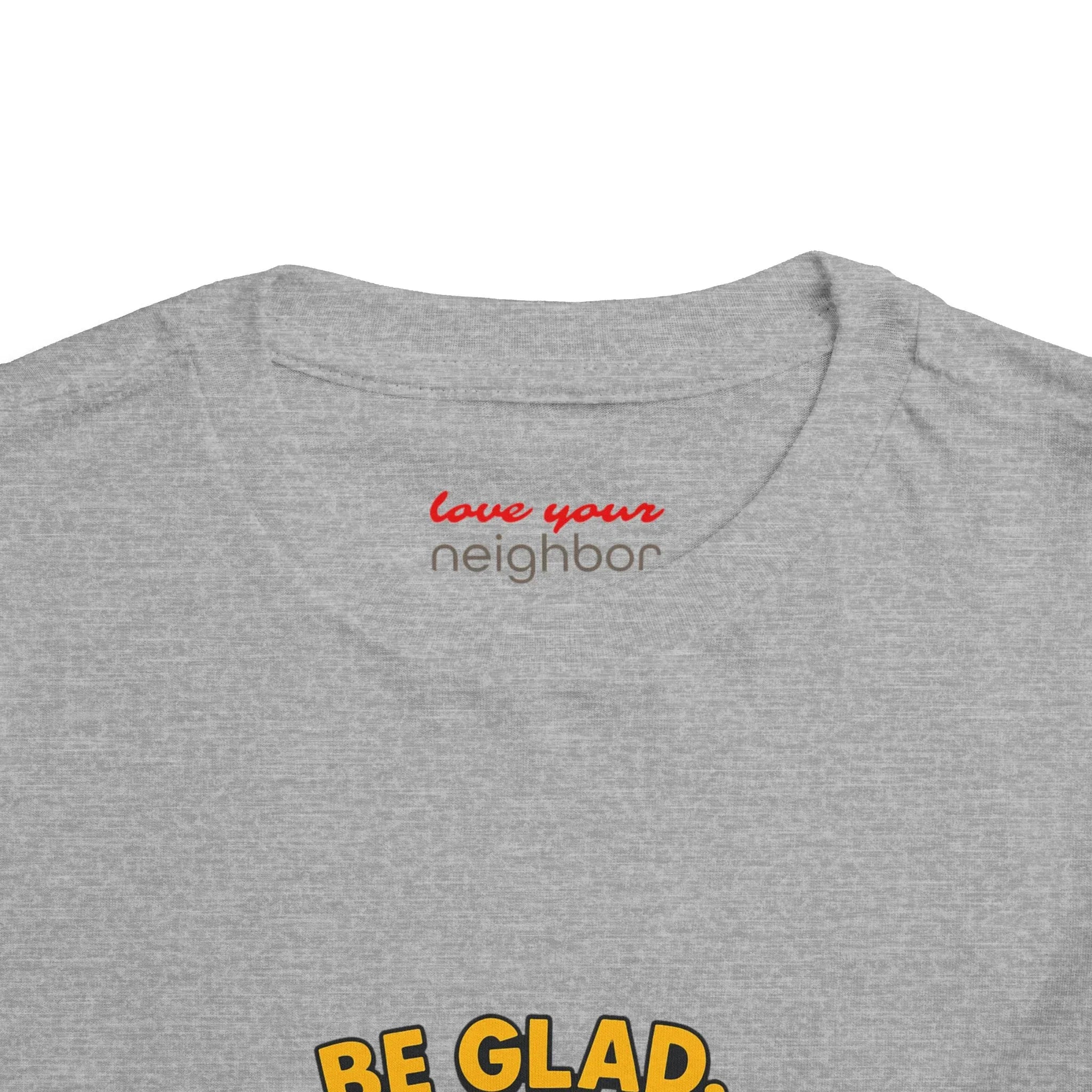 Toddler Short Sleeve Tee - Be Cheerful Design - Truthkins - Faith-filled plush toys that turn big feelings into God's truth