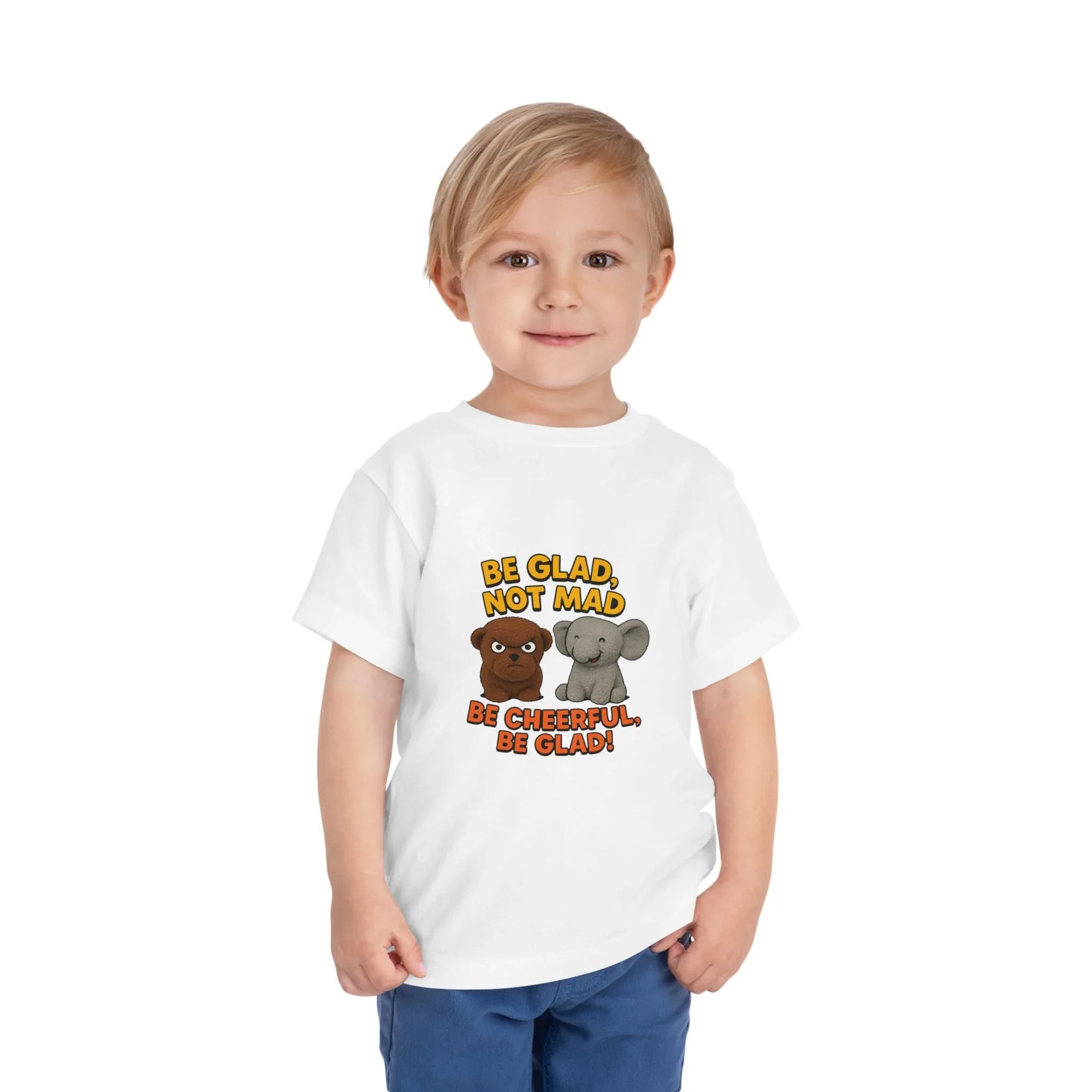 Toddler Short Sleeve Tee - Be Cheerful Design - Truthkins - Faith-filled plush toys that turn big feelings into God's truth