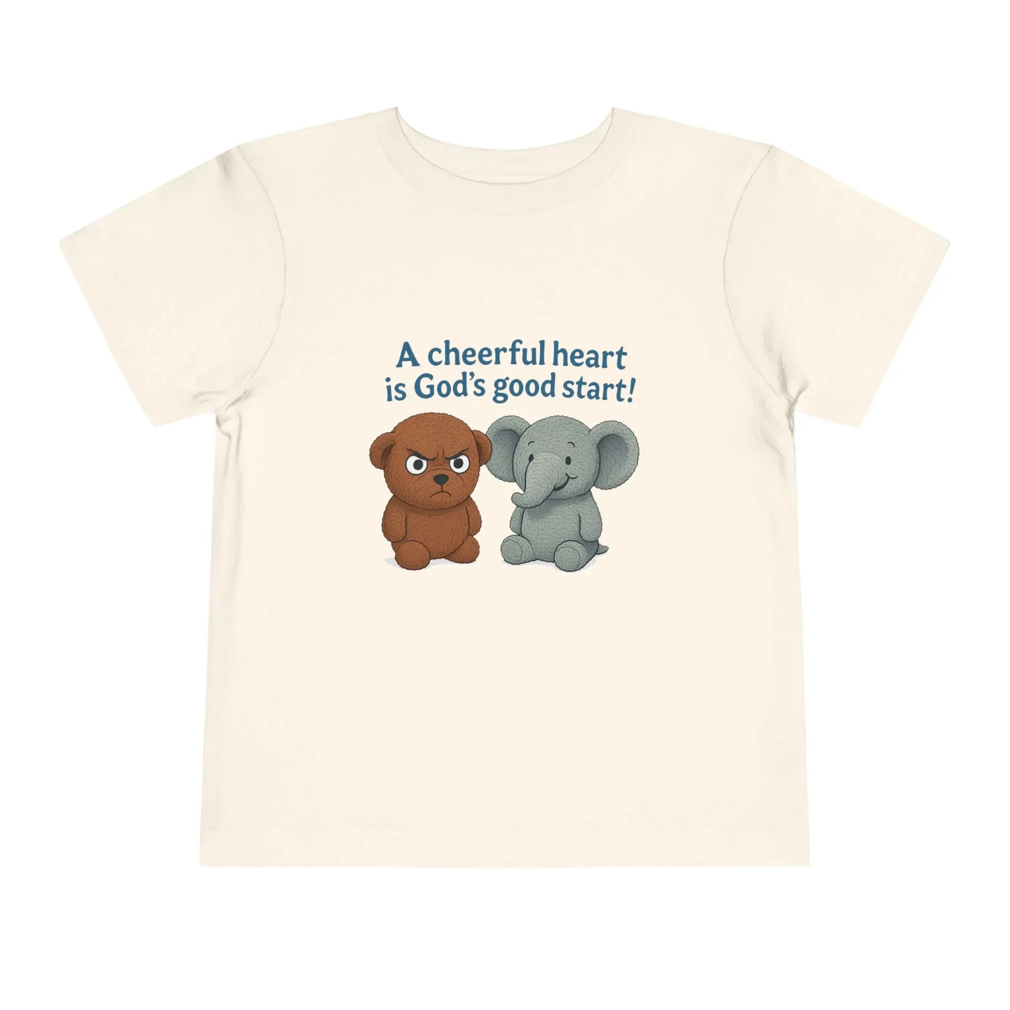 Toddler Short Sleeve Tee - Cheerful Heart Design - Truthkins - Faith-filled plush toys that turn big feelings into God's truth