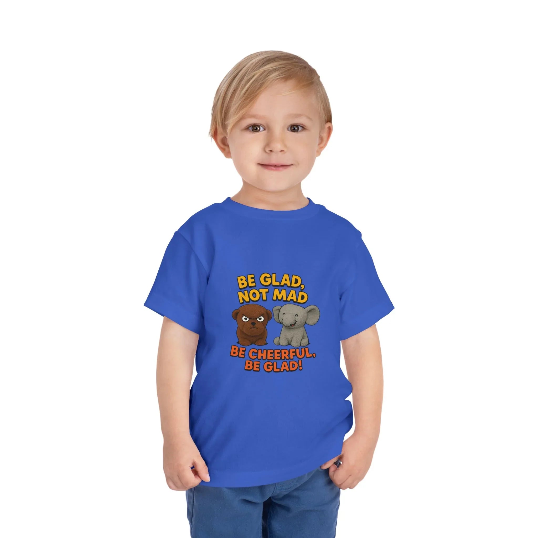 Toddler Short Sleeve Tee - Be Cheerful Design - Truthkins - Faith-filled plush toys that turn big feelings into God's truth