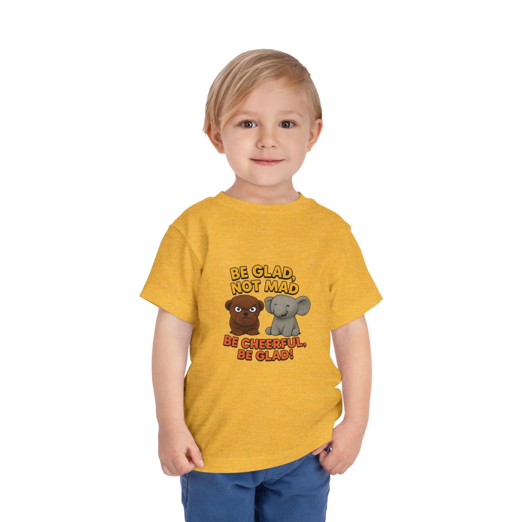 Toddler Short Sleeve Tee - Be Cheerful Design - Truthkins - Faith-filled plush toys that turn big feelings into God's truth