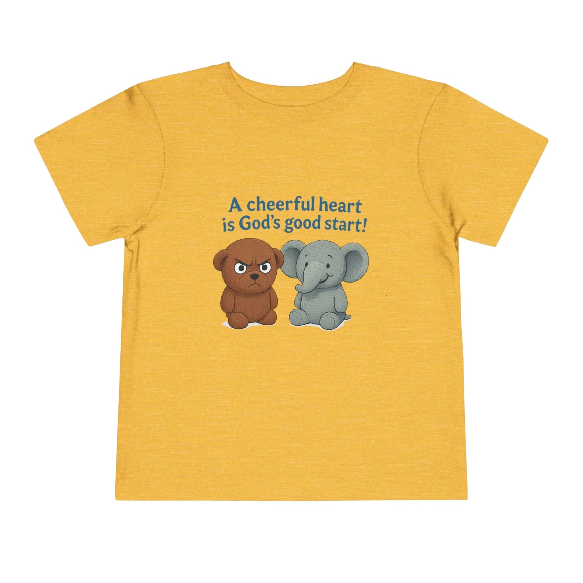 Toddler Short Sleeve Tee - Cheerful Heart Design - Truthkins - Faith-filled plush toys that turn big feelings into God's truth