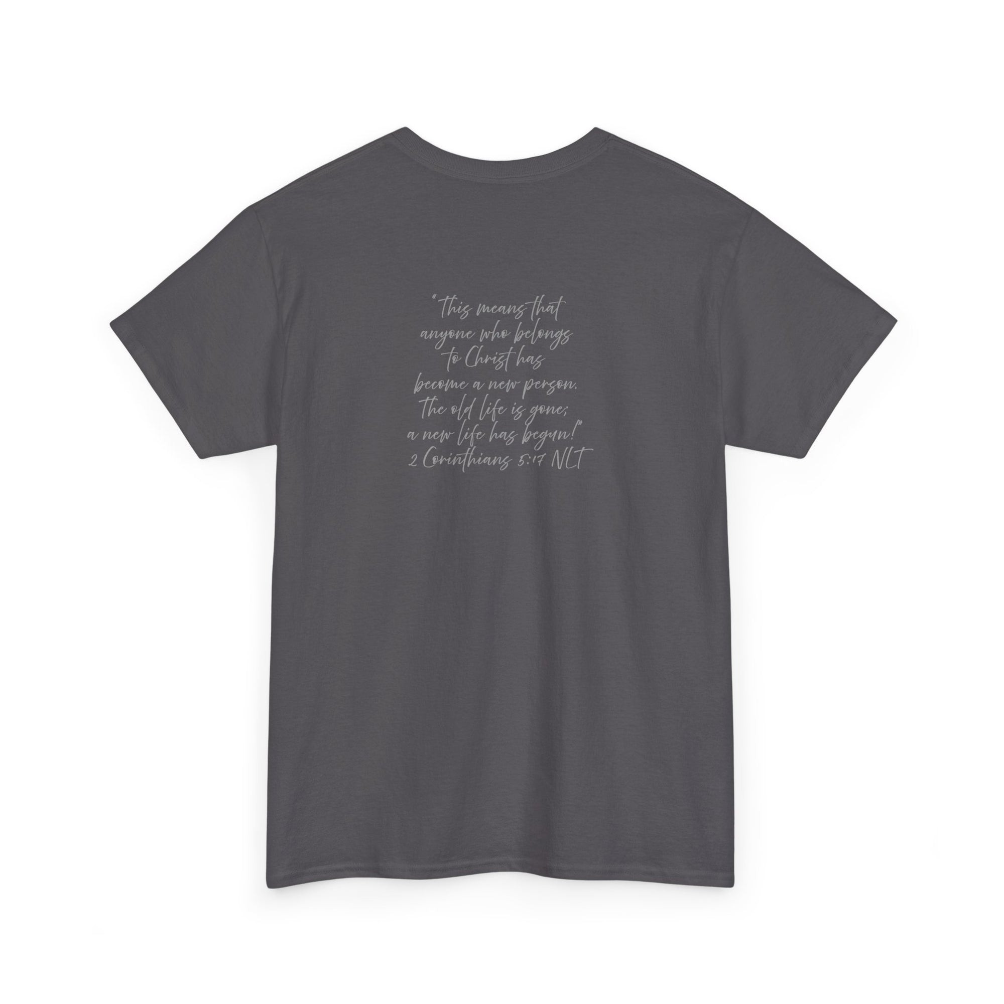 "CREATED" 2 Corinthians 5:17 Adult Heavy Cotton Tee