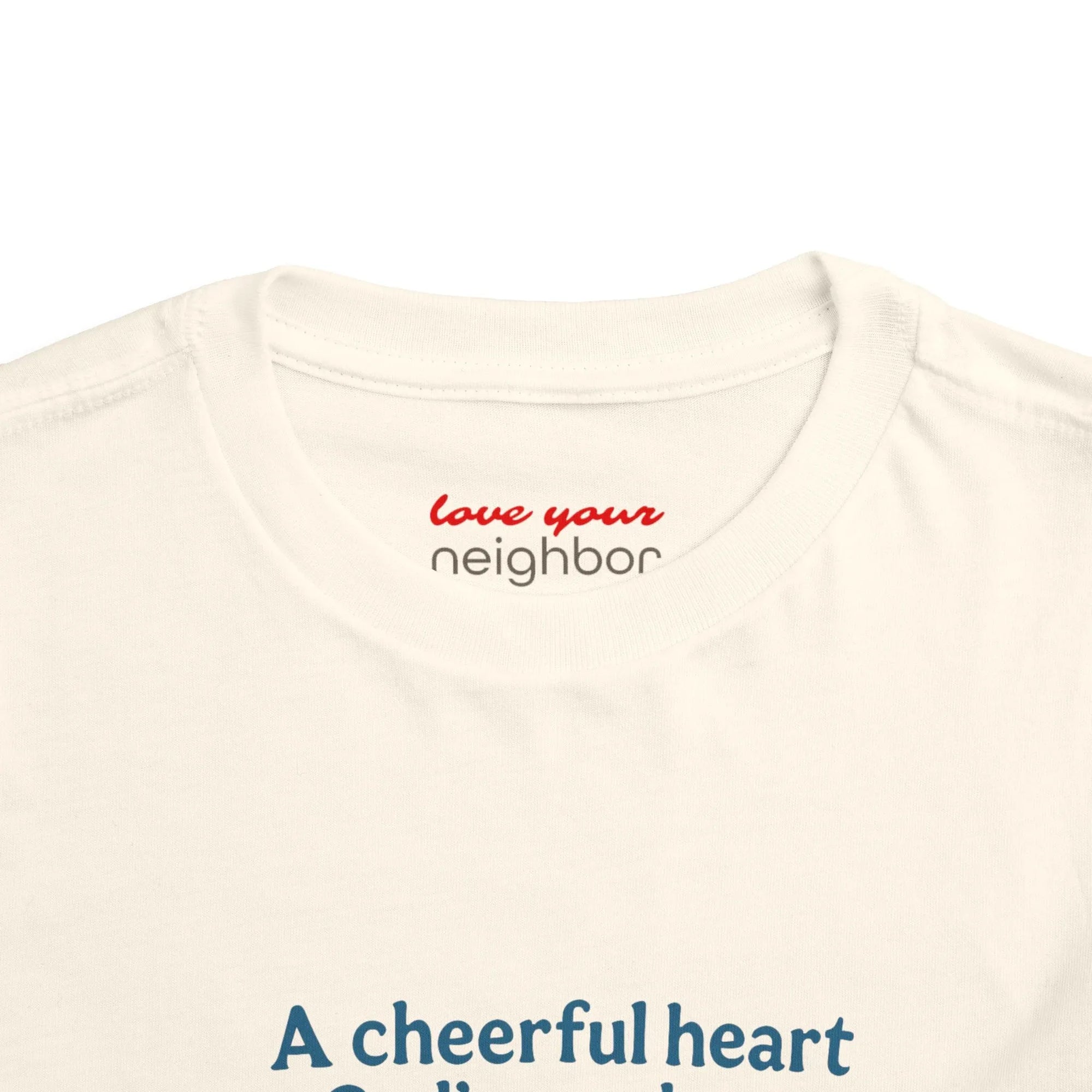 Toddler Short Sleeve Tee - Cheerful Heart Design - Truthkins - Faith-filled plush toys that turn big feelings into God's truth