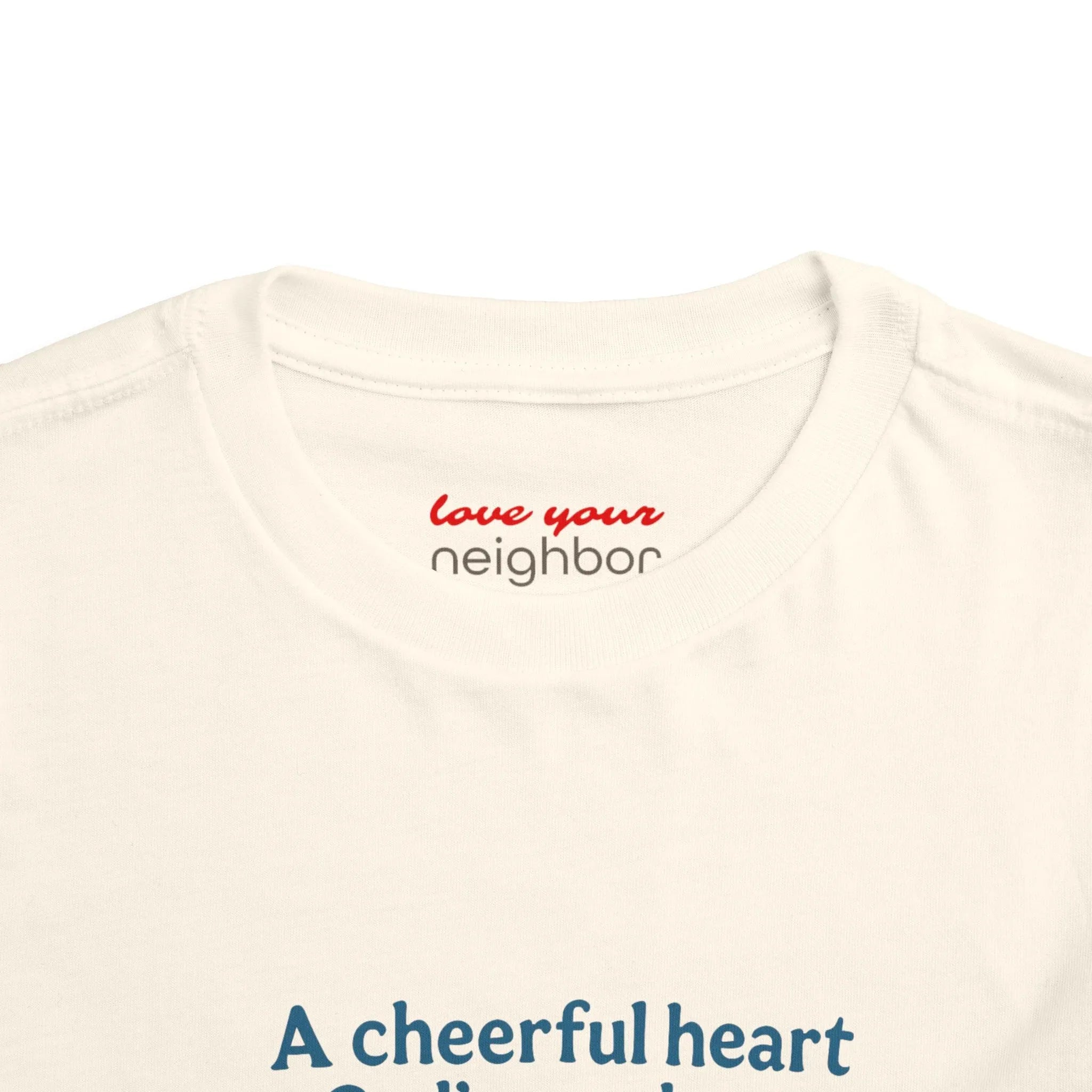 Toddler Short Sleeve Tee - Cheerful Heart Design - Truthkins - Faith-filled plush toys that turn big feelings into God's truth