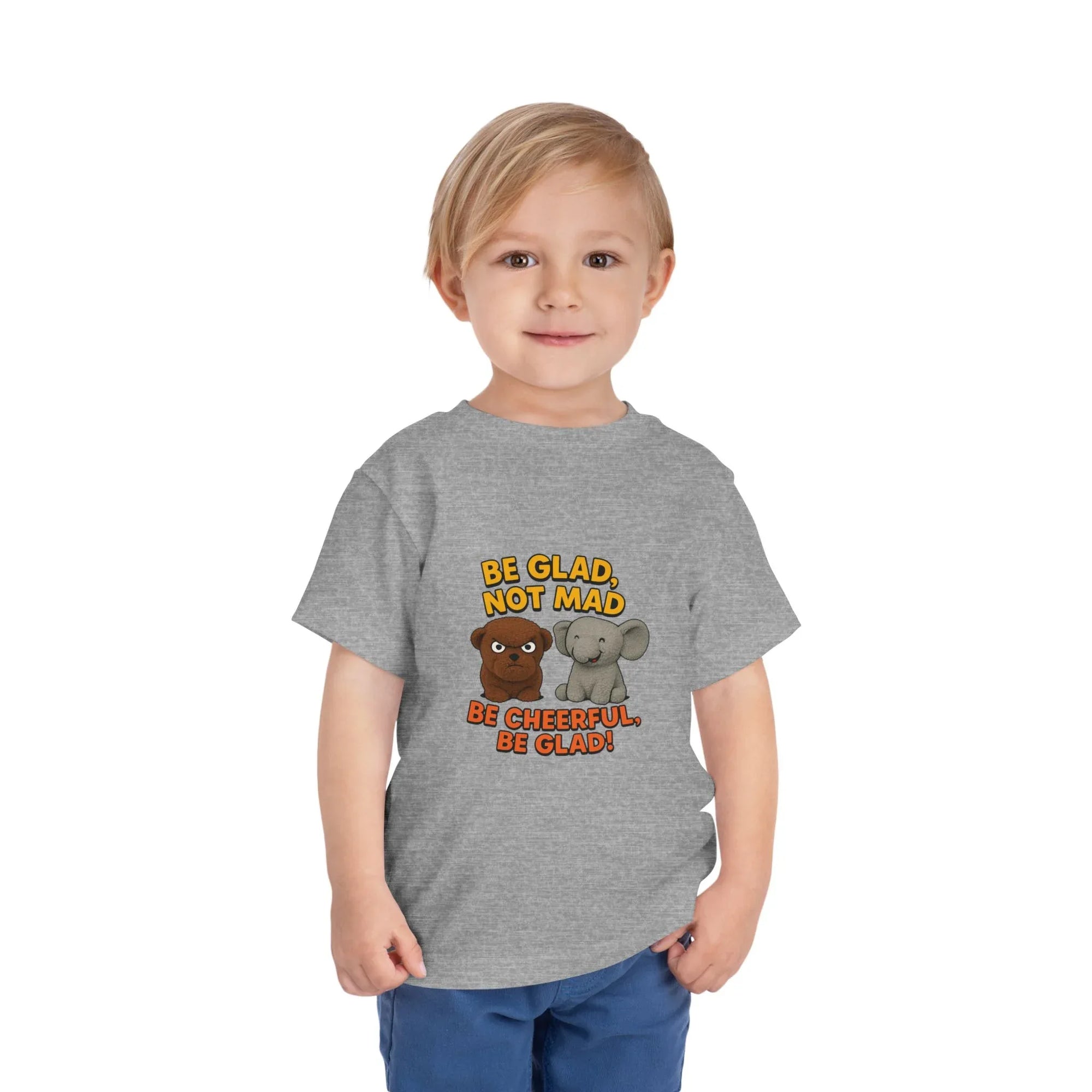 Toddler Short Sleeve Tee - Be Cheerful Design - Truthkins - Faith-filled plush toys that turn big feelings into God's truth