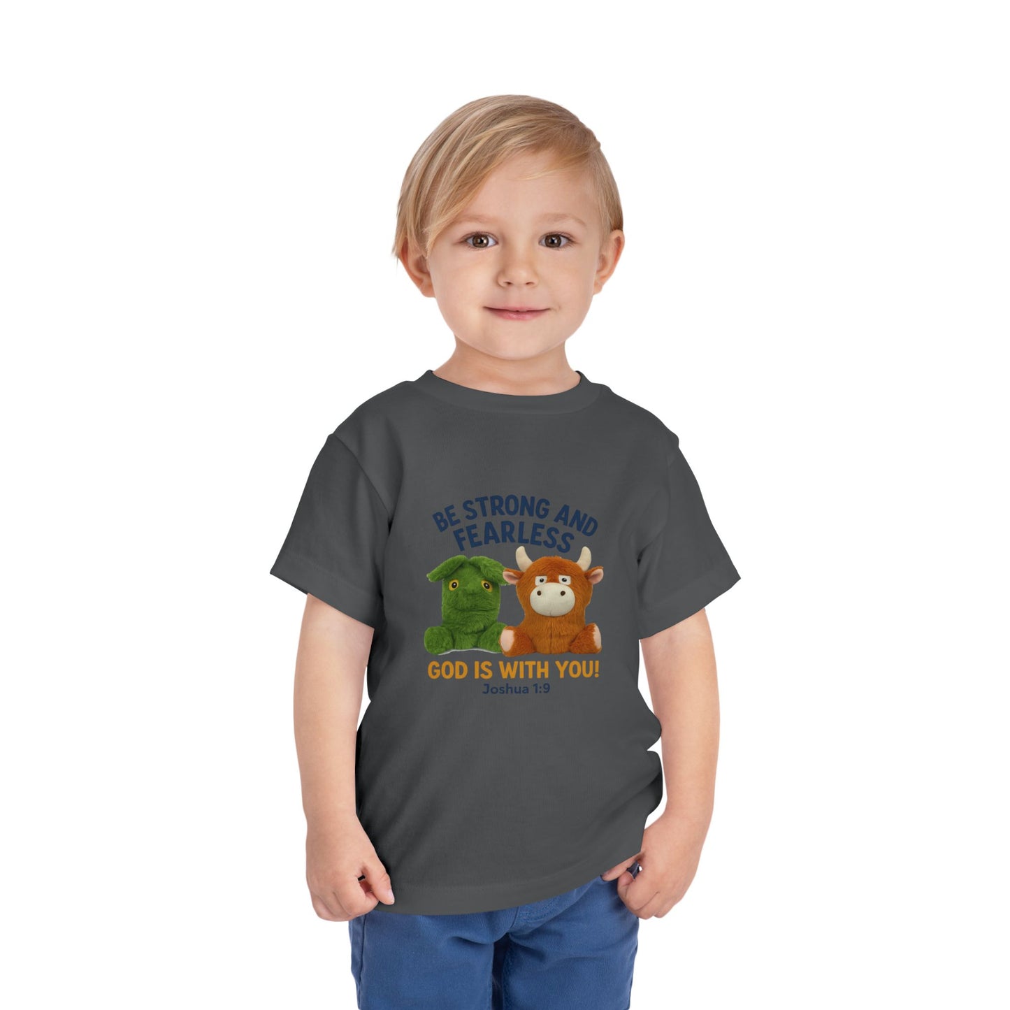 Toddler Inspirational Tee, Kids Motivational Shirt, Bible Verse Top, Cute Short Sleeve T-Shirt, God is With You Apparel, Faith-Based Gift