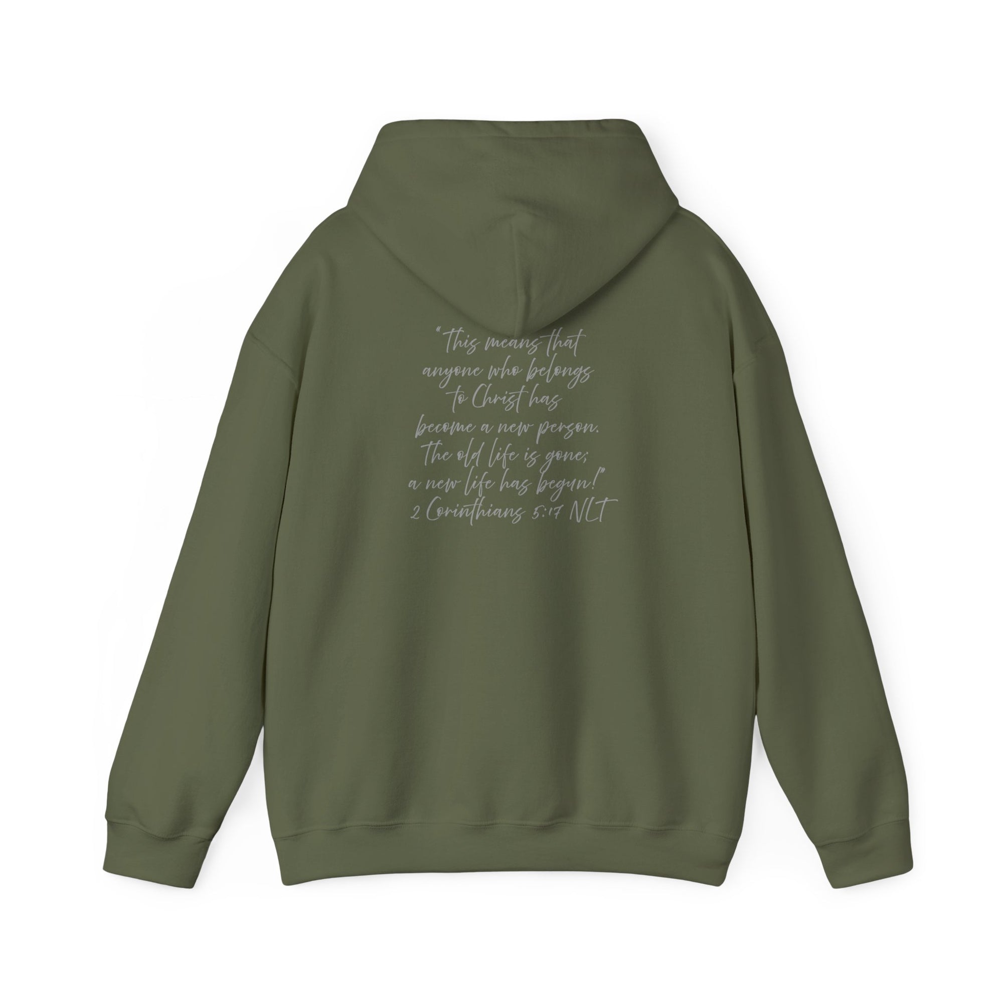 "Created" 2 Corinthians 5:17 - Adult Hooded Sweatshirt
