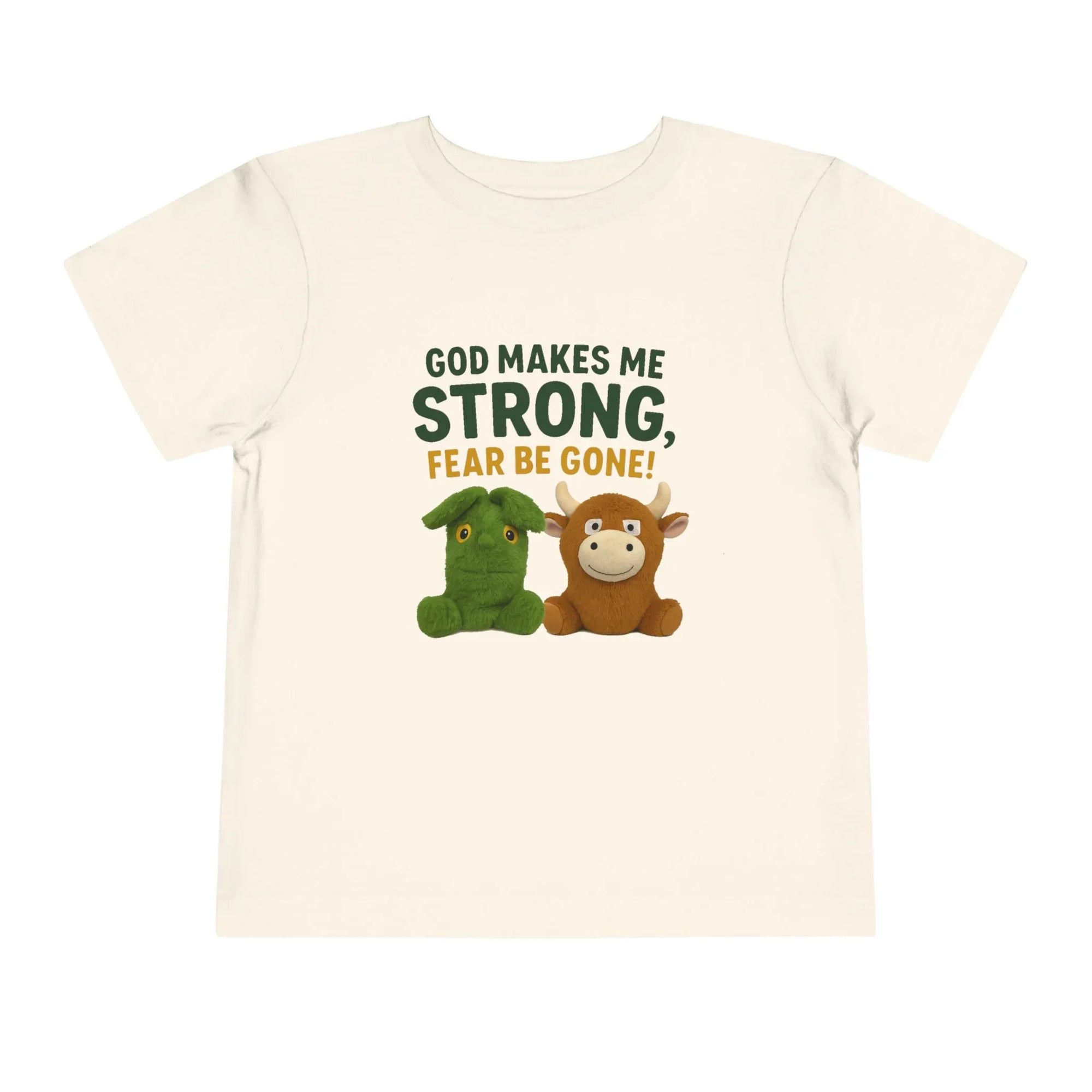 Faith-Inspired Toddler Tee, God Makes Me Strong Shirt, Encouraging Kids T-Shirt, Christian Youth Tee, Playtime and Church Outfit - Truthkins - Faith-filled plush toys that turn big feelings into God's truth
