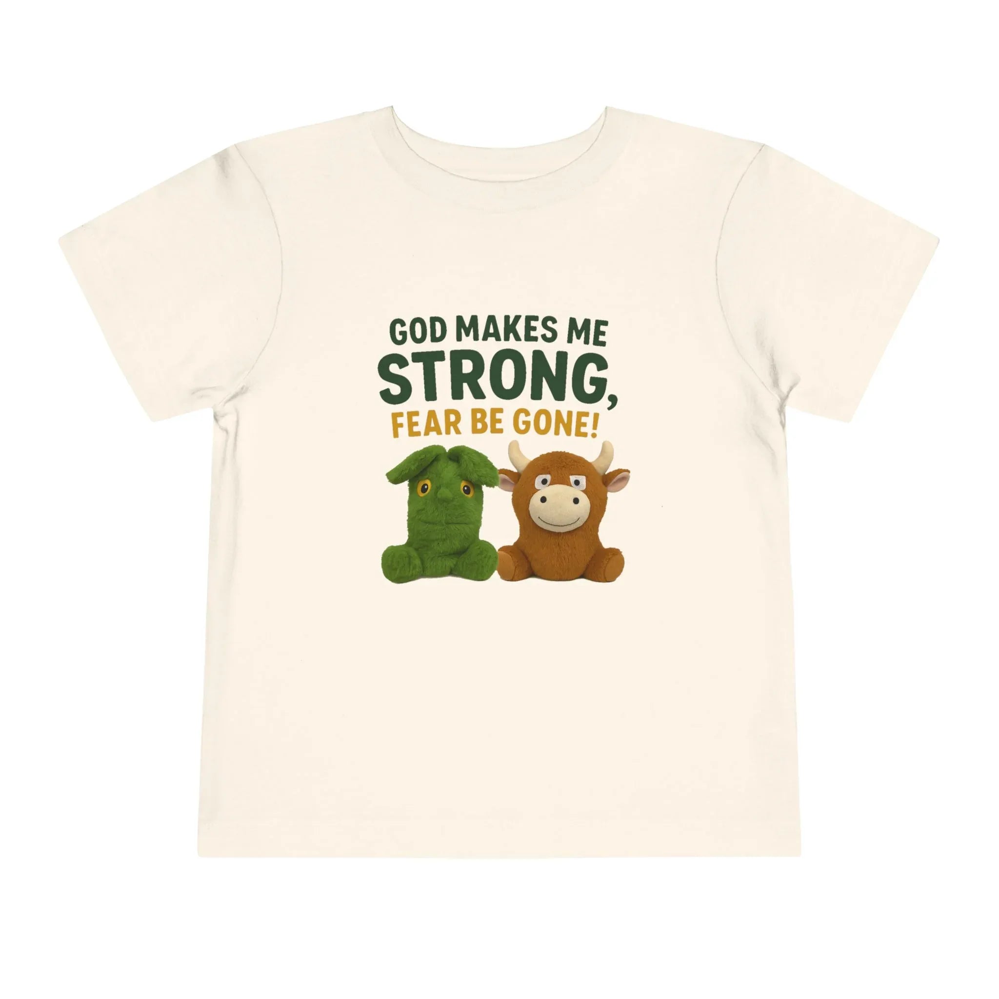 Faith-Inspired Toddler Tee, God Makes Me Strong Shirt, Encouraging Kids T-Shirt, Christian Youth Tee, Playtime and Church Outfit - Truthkins - Faith-filled plush toys that turn big feelings into God's truth