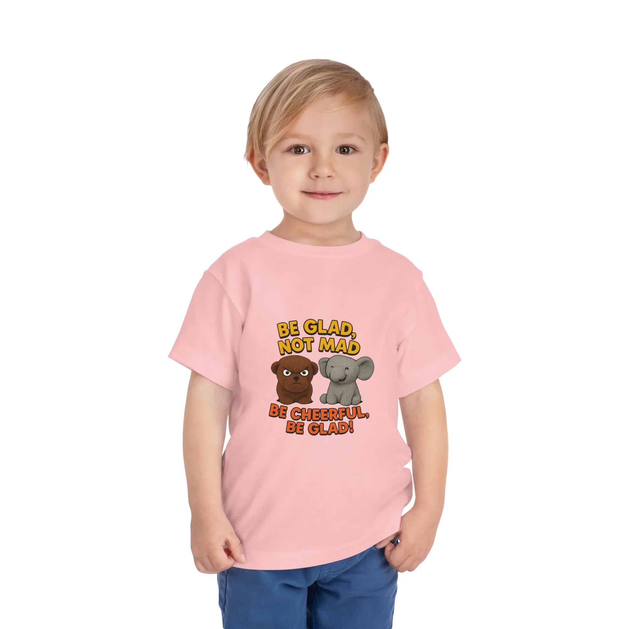 Toddler Short Sleeve Tee - Be Cheerful Design - Truthkins - Faith-filled plush toys that turn big feelings into God's truth