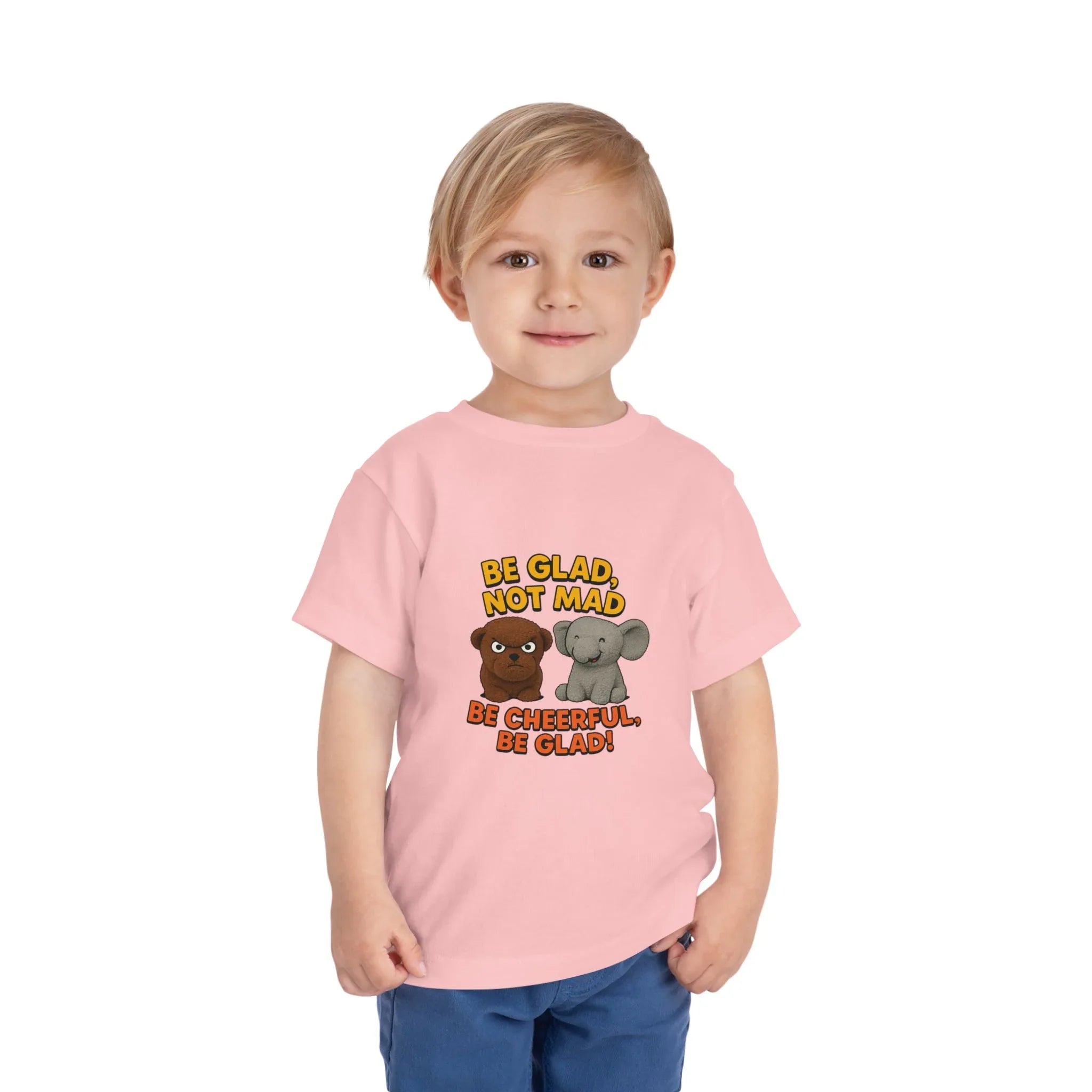 Toddler Short Sleeve Tee - Be Cheerful Design - Truthkins - Faith-filled plush toys that turn big feelings into God's truth