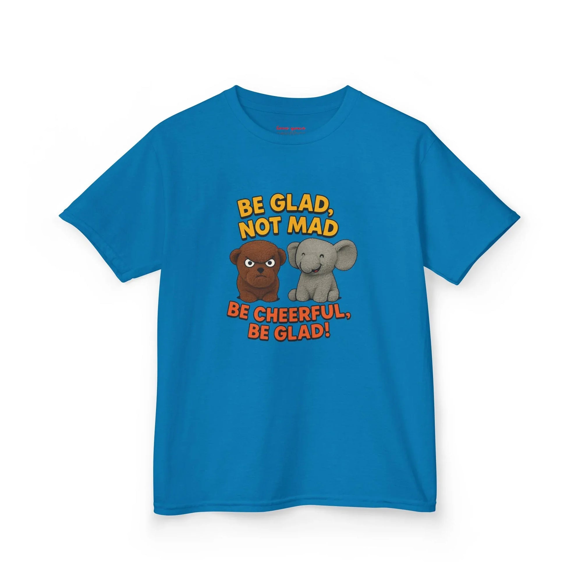 Kids Fun Graphic Tee - Be Glad Not Mad, Cheerful Humor Shirt, Birthday Gift, Playful Attire, Summer Wear, Kids Party Tee - Truthkins - Faith-filled plush toys that turn big feelings into God's truth