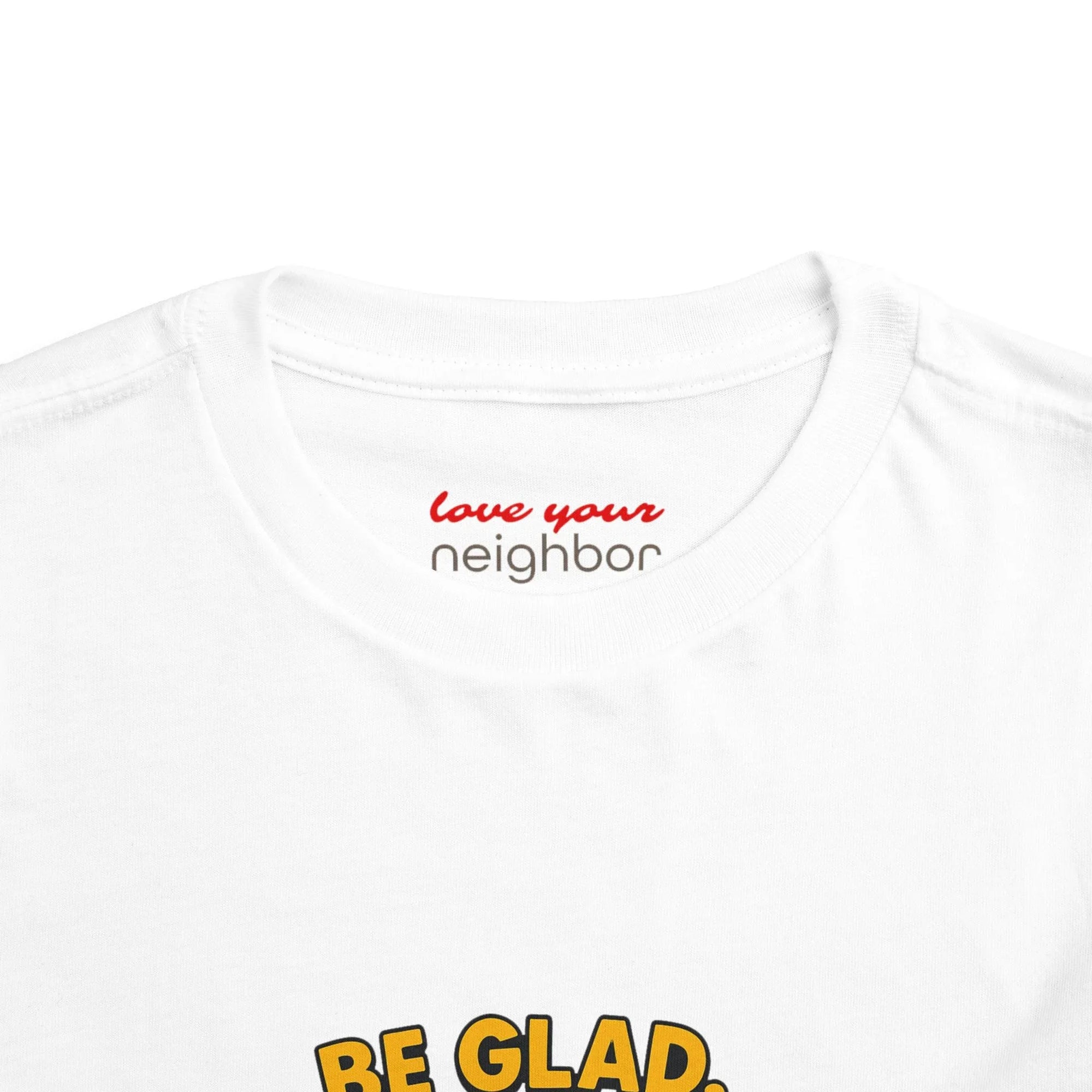 Toddler Short Sleeve Tee - Be Cheerful Design - Truthkins - Faith-filled plush toys that turn big feelings into God's truth