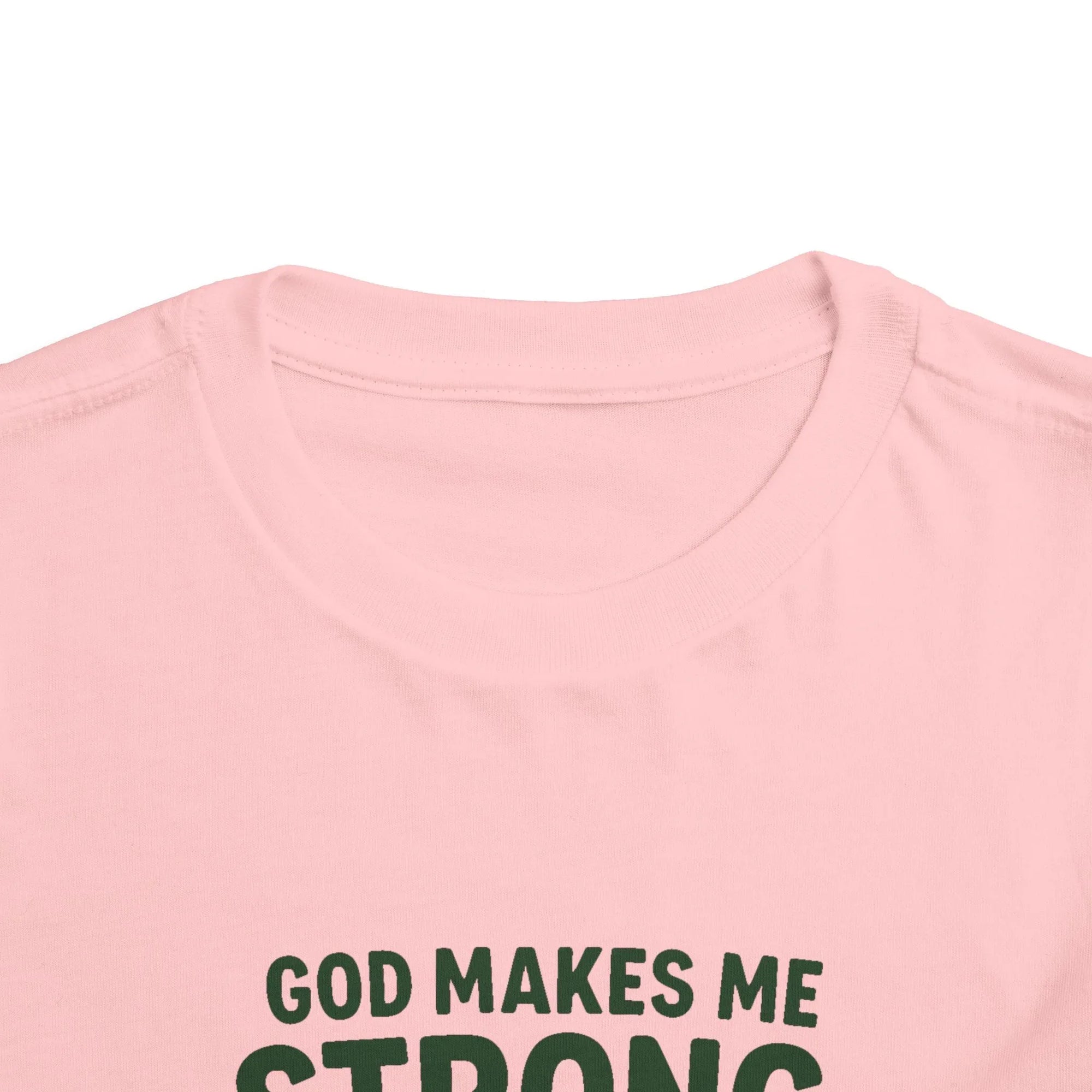 Faith-Inspired Toddler Tee, God Makes Me Strong Shirt, Encouraging Kids T-Shirt, Christian Youth Tee, Playtime and Church Outfit - Truthkins - Faith-filled plush toys that turn big feelings into God's truth