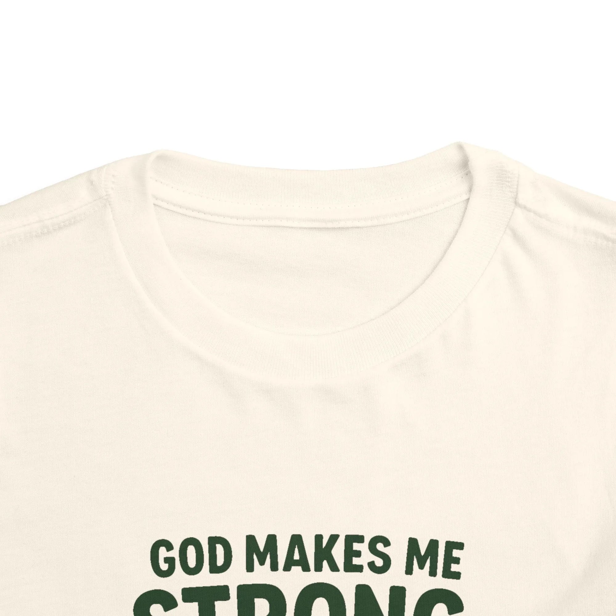 Faith-Inspired Toddler Tee, God Makes Me Strong Shirt, Encouraging Kids T-Shirt, Christian Youth Tee, Playtime and Church Outfit - Truthkins - Faith-filled plush toys that turn big feelings into God's truth