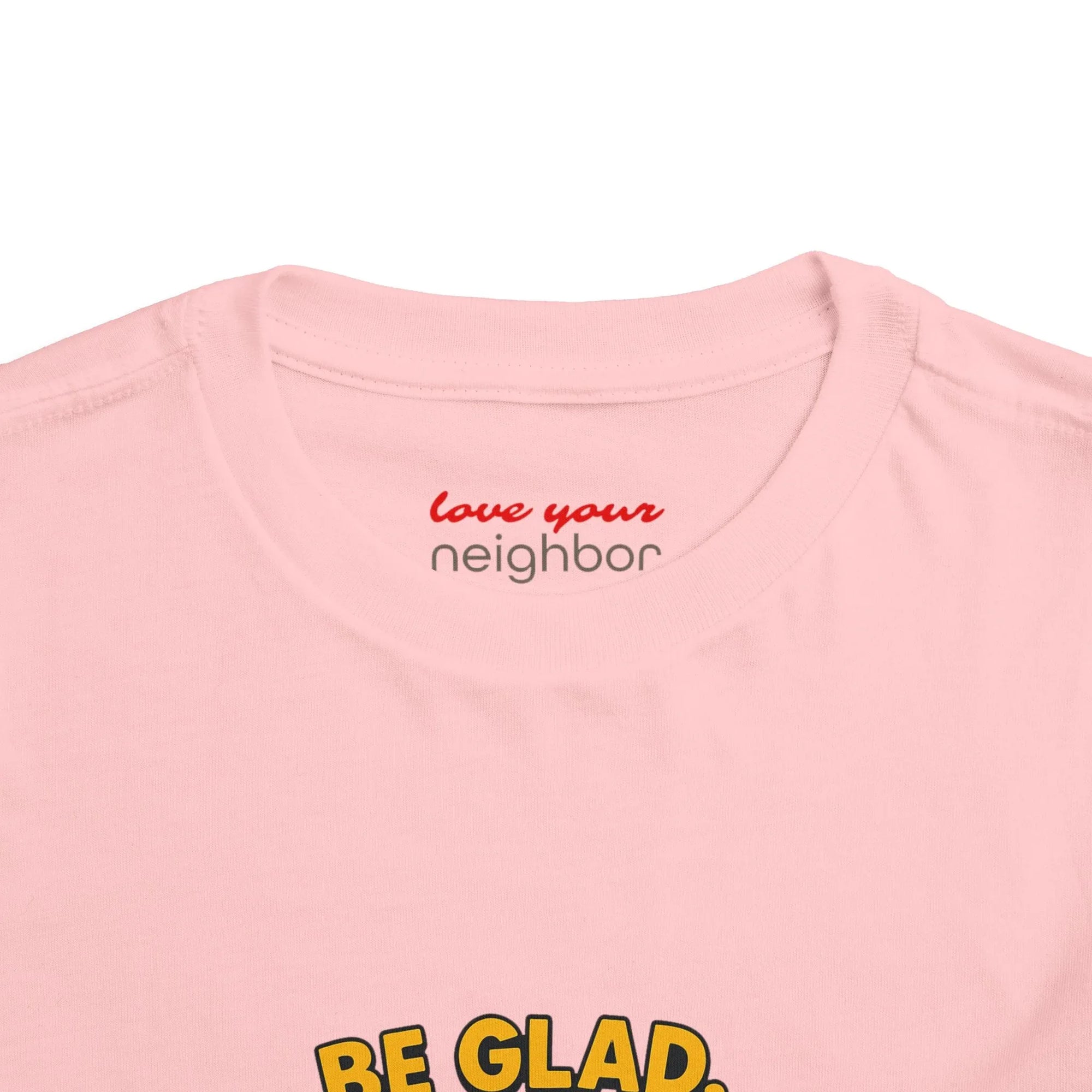 Toddler Short Sleeve Tee - Be Cheerful Design - Truthkins - Faith-filled plush toys that turn big feelings into God's truth