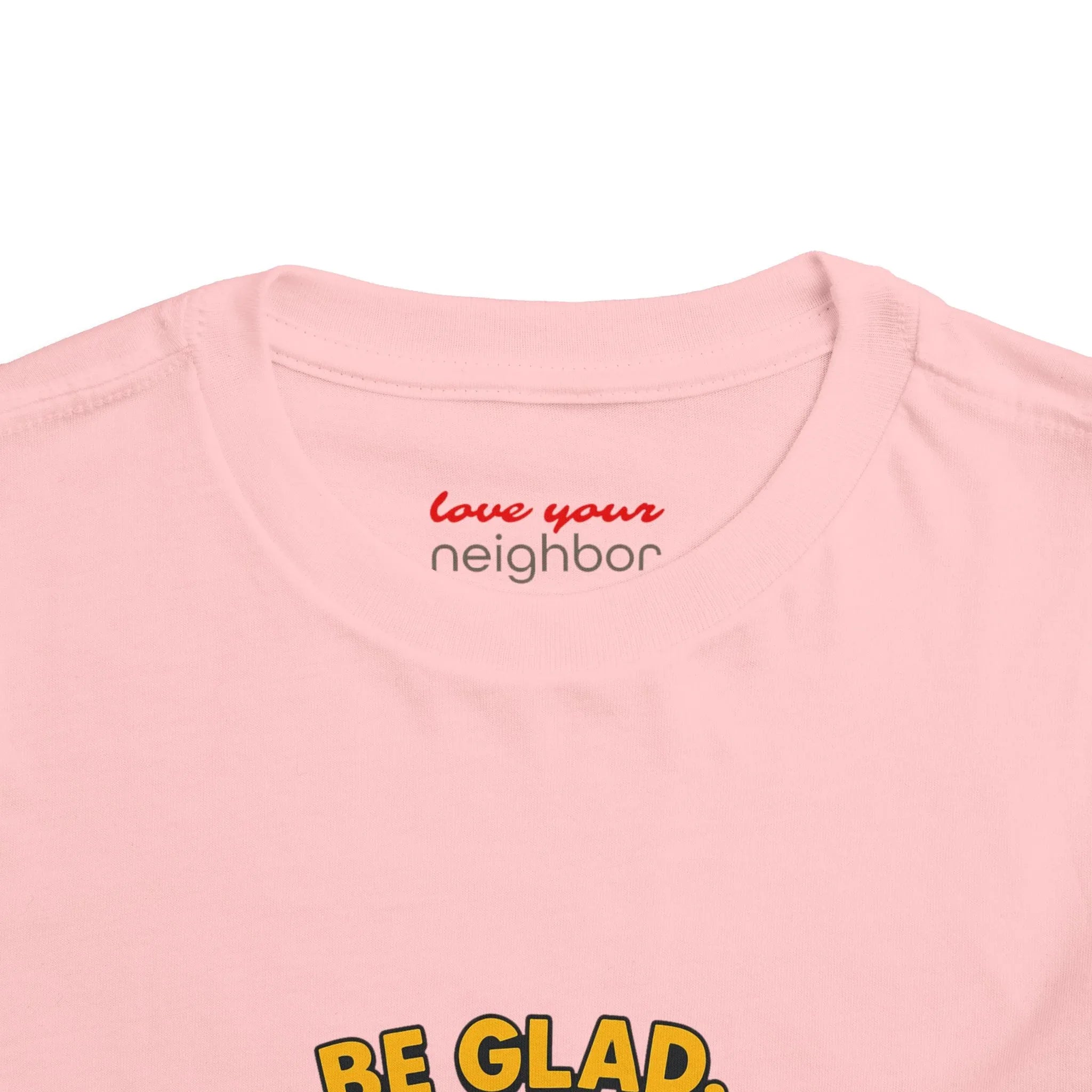 Toddler Short Sleeve Tee - Be Cheerful Design - Truthkins - Faith-filled plush toys that turn big feelings into God's truth