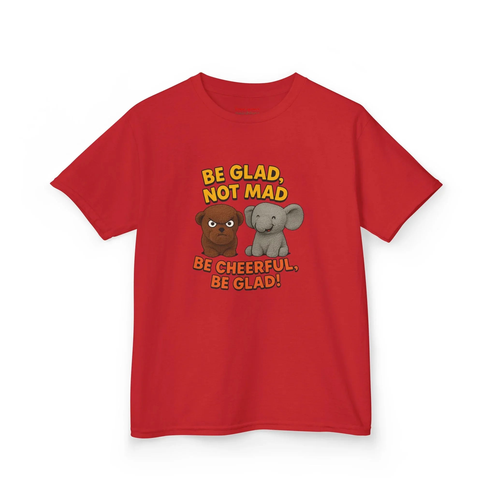 Kids Fun Graphic Tee - Be Glad Not Mad, Cheerful Humor Shirt, Birthday Gift, Playful Attire, Summer Wear, Kids Party Tee - Truthkins - Faith-filled plush toys that turn big feelings into God's truth