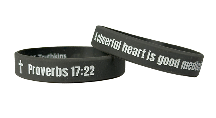 Angry/Cheerful Wristband (Proverbs 17:22)