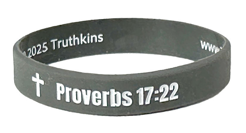 Angry/Cheerful Wristband (Proverbs 17:22)
