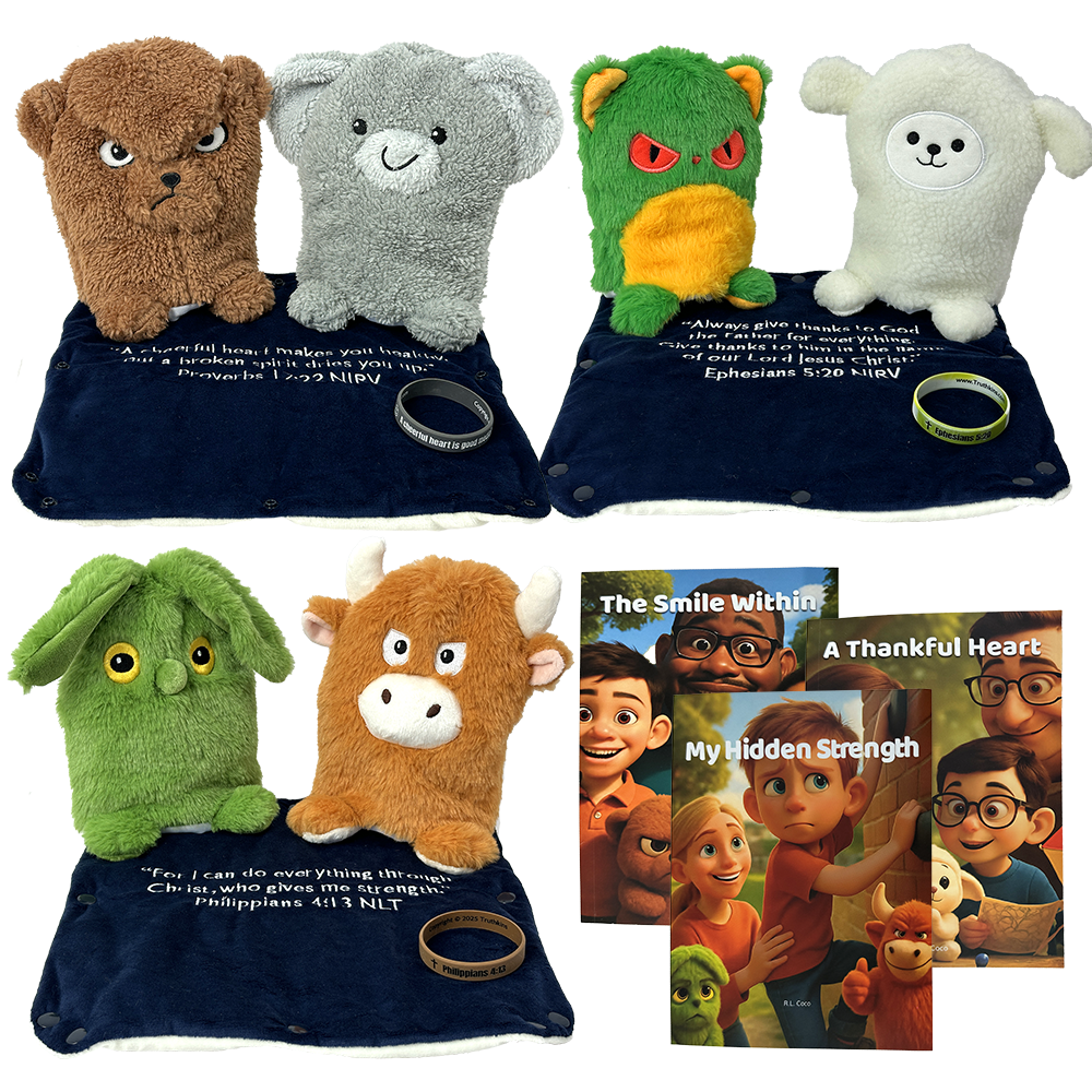 3 Pack of Truthkins (Angry/Cheerful, Jealous/Thankful, Weak/Strong)