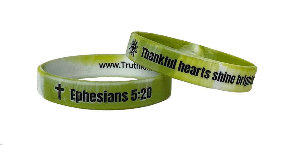 Jealous/Thankful Wristband (Ephesians 5:20)