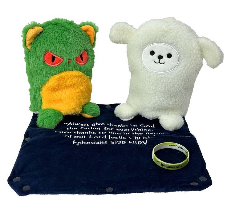 Jealous / Thankful Truthkins Set (Ephesians 5:20) - Truthkins - Faith-filled plush toys that turn big feelings into God's truth