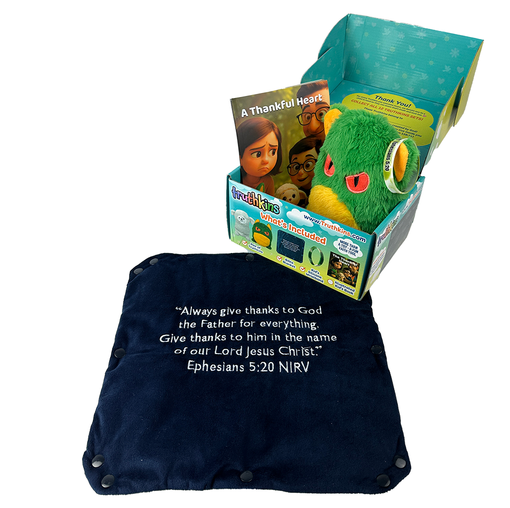 Jealous To Thankful Truthkins Plush Set (Ephesians 5:20)