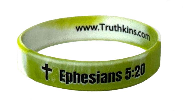 Jealous/Thankful Wristband (Ephesians 5:20)
