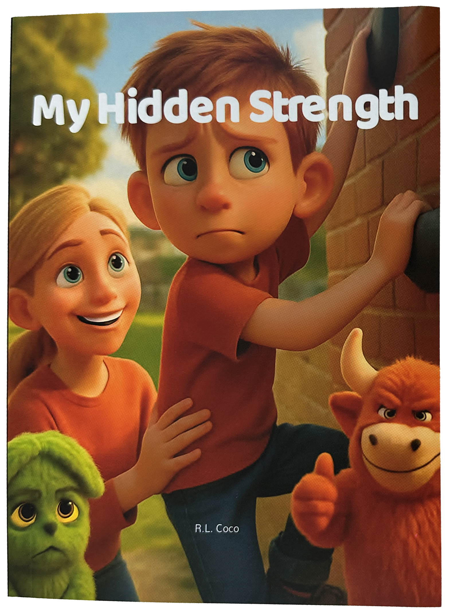 Book cover of 'My Hidden Strength' with animated characters and text.
